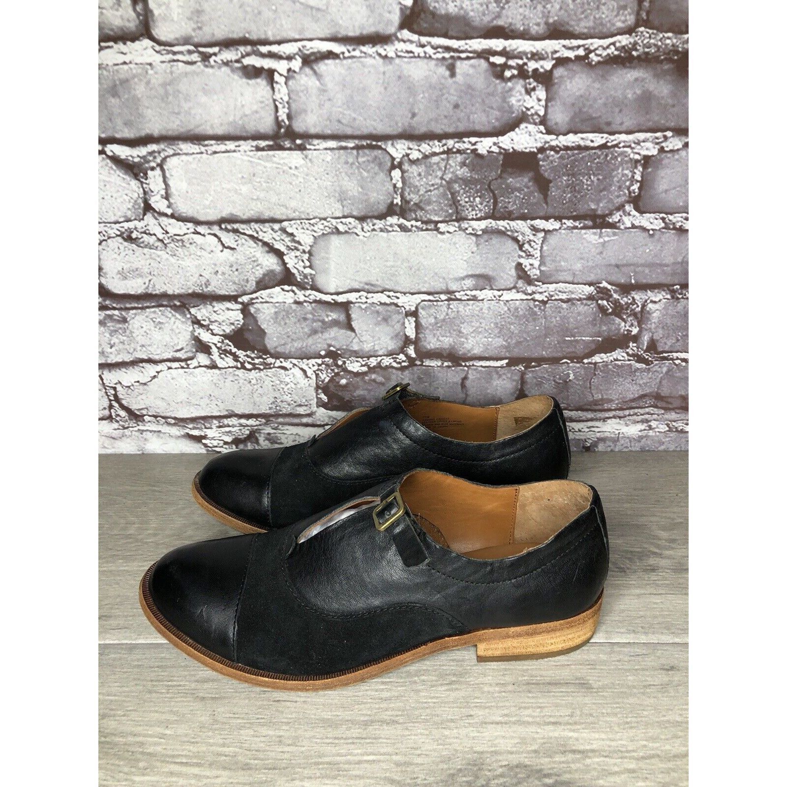 Other Kork Ease Niseda Black Leather Suede Monk Strap Oxfords Shoe Size US 8 / IT 38 - 14 Thumbnail