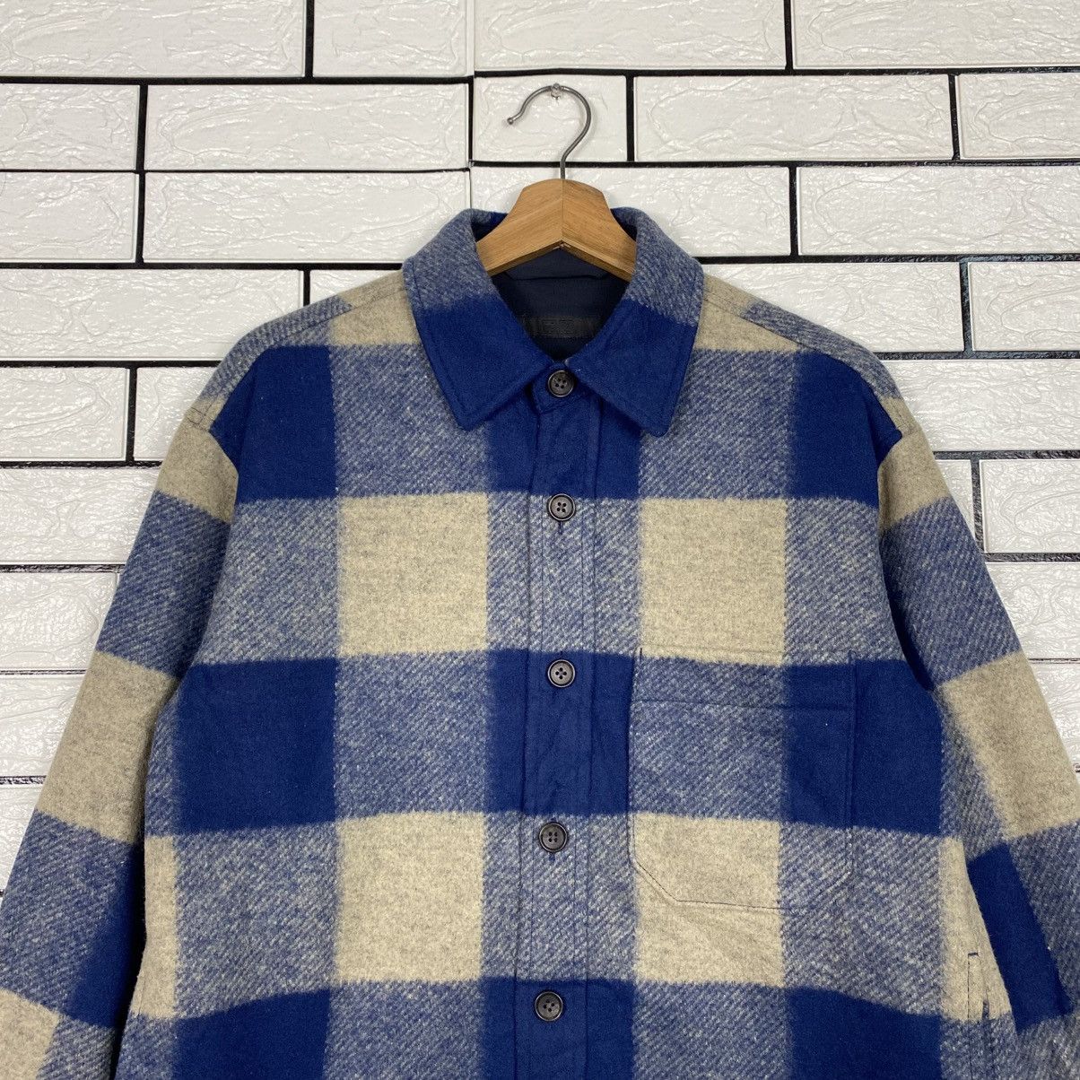 Japanese Brand 📌Vintage Wool Button Jacket Uniqlo Tartan Issey Miyake Size US S / EU 44-46 / 1 - 4 Thumbnail