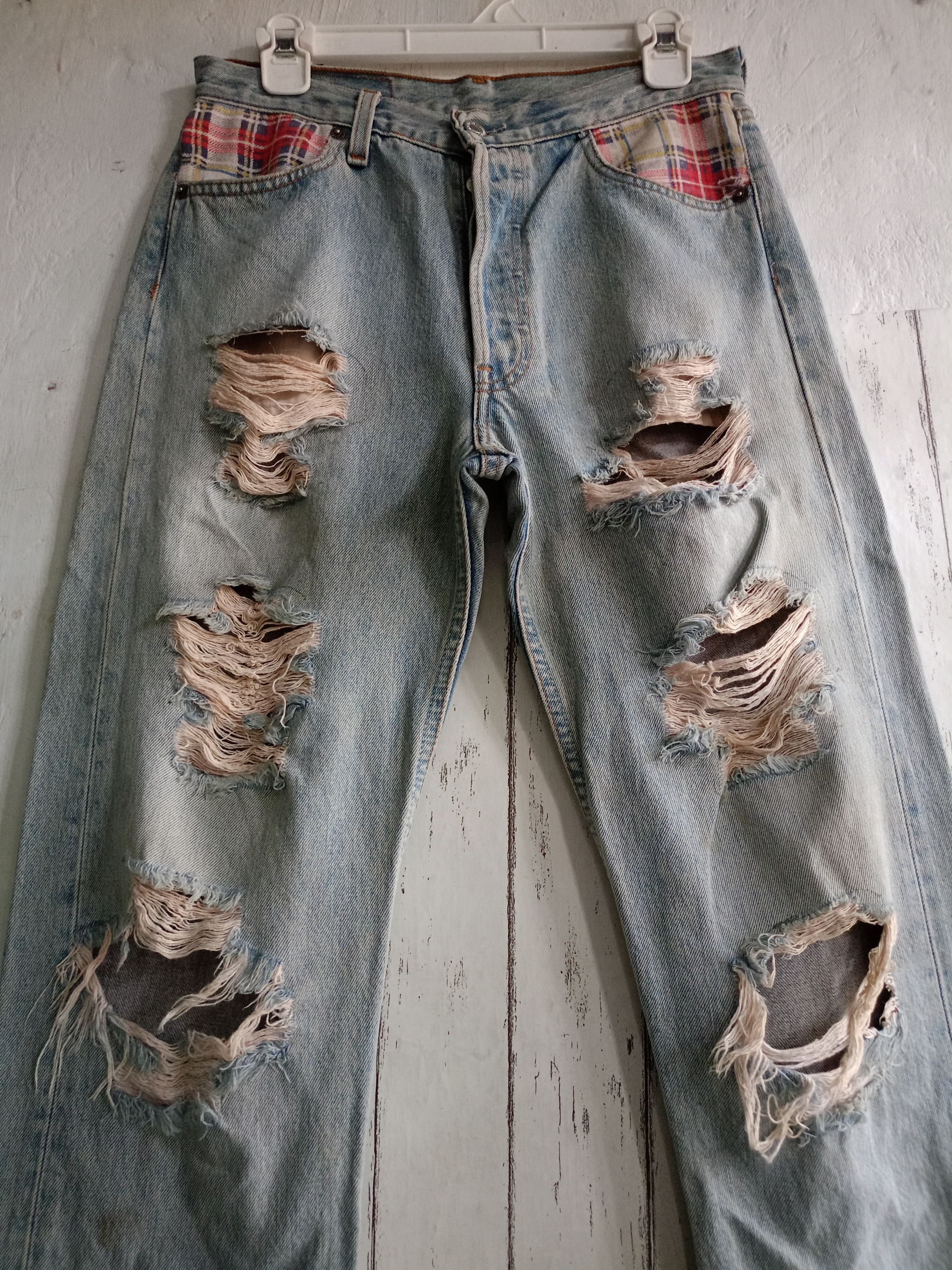 Levi's Vintage Clothing Vintage Levi's 501 distressed Custom Denim Pants Size US 29 - 3 Thumbnail