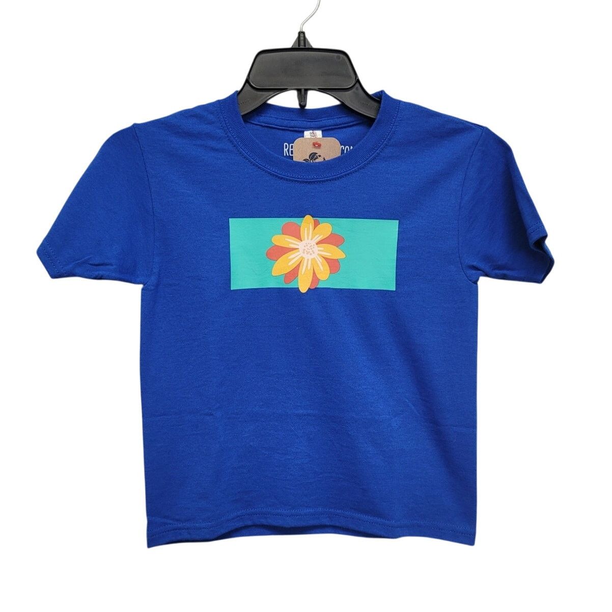 Jerzees New Hand Printed Kids XS Flower Short Sleeve PolyCotton Tee Size US XS / EU 42 / 0 - 1 Thumbnail
