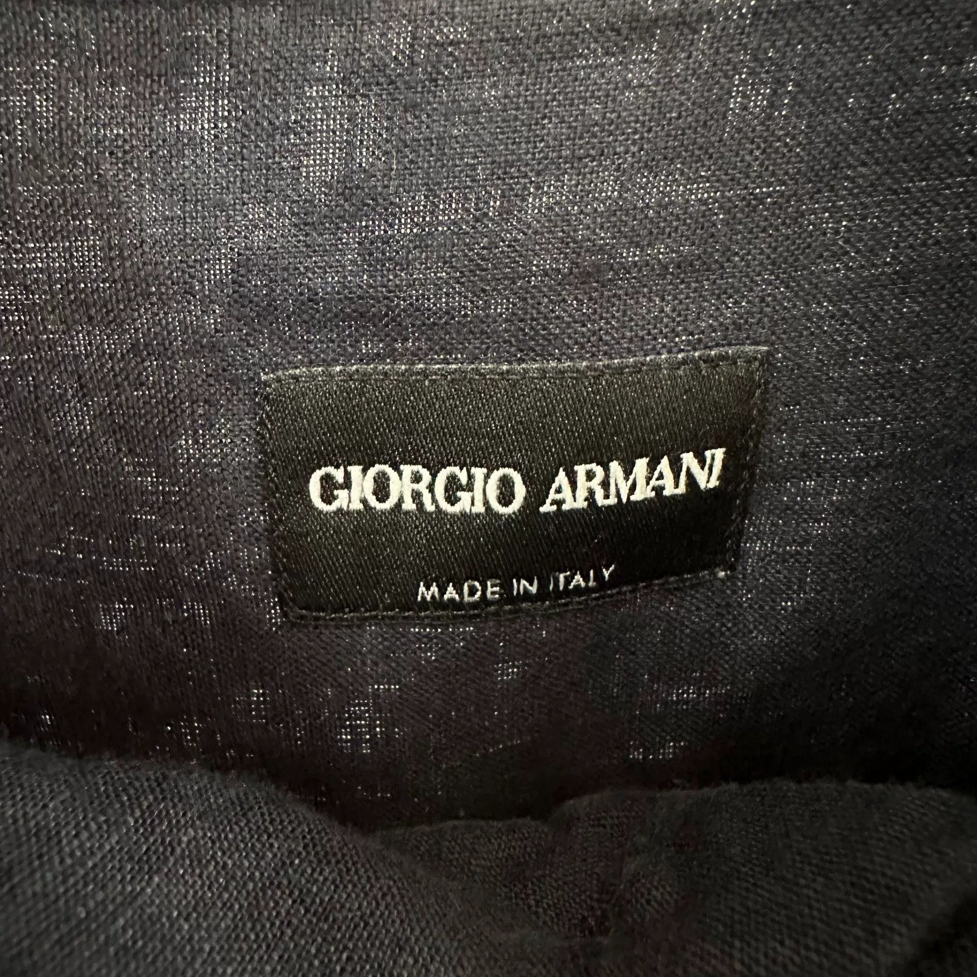 Giorgio Armani Giorgio Armani Dark Blue Linen Shirt Size US XXS / EU 40 - 3 Thumbnail