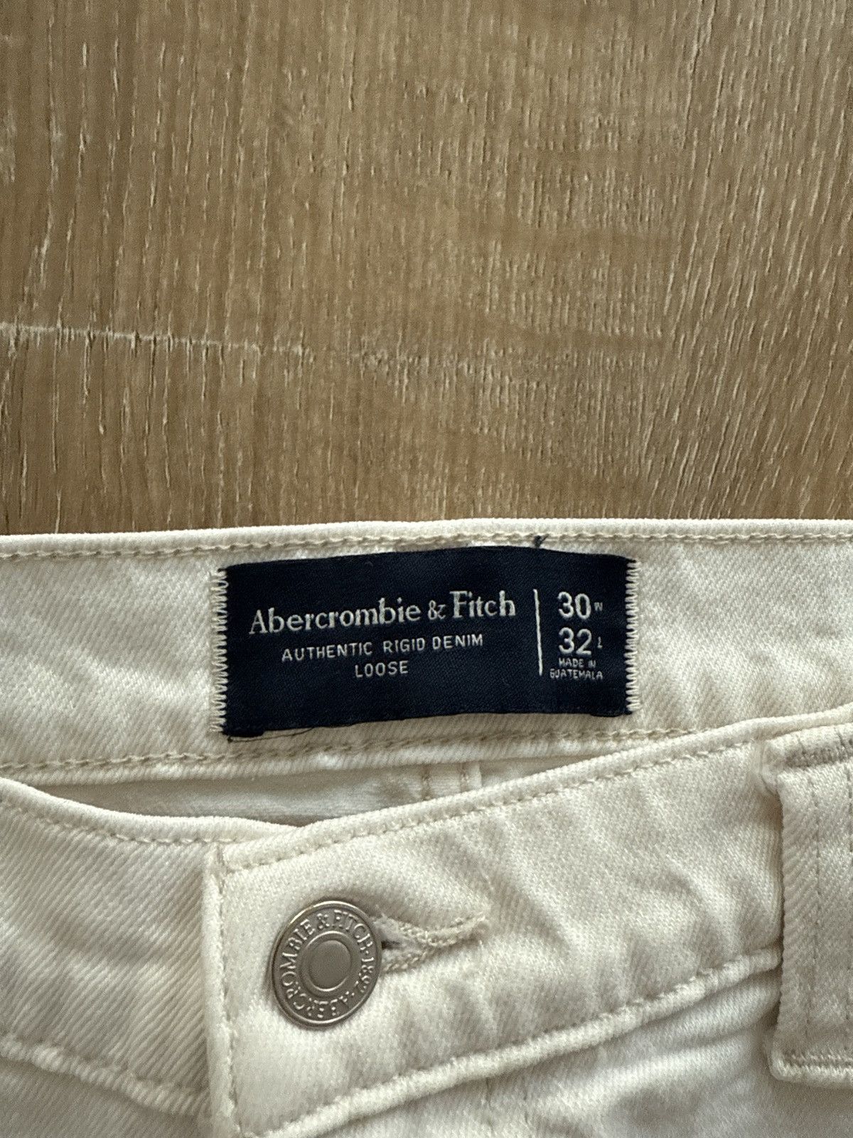 Abercrombie & Fitch A&F Jeans Cream Size US 28 / EU 44 - 2 Thumbnail