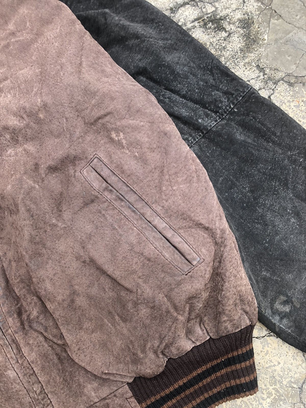 Vintage Vintage Leather Suede Fullzip Varsity Jacket Size US XL / EU 56 / 4 - 8 Thumbnail