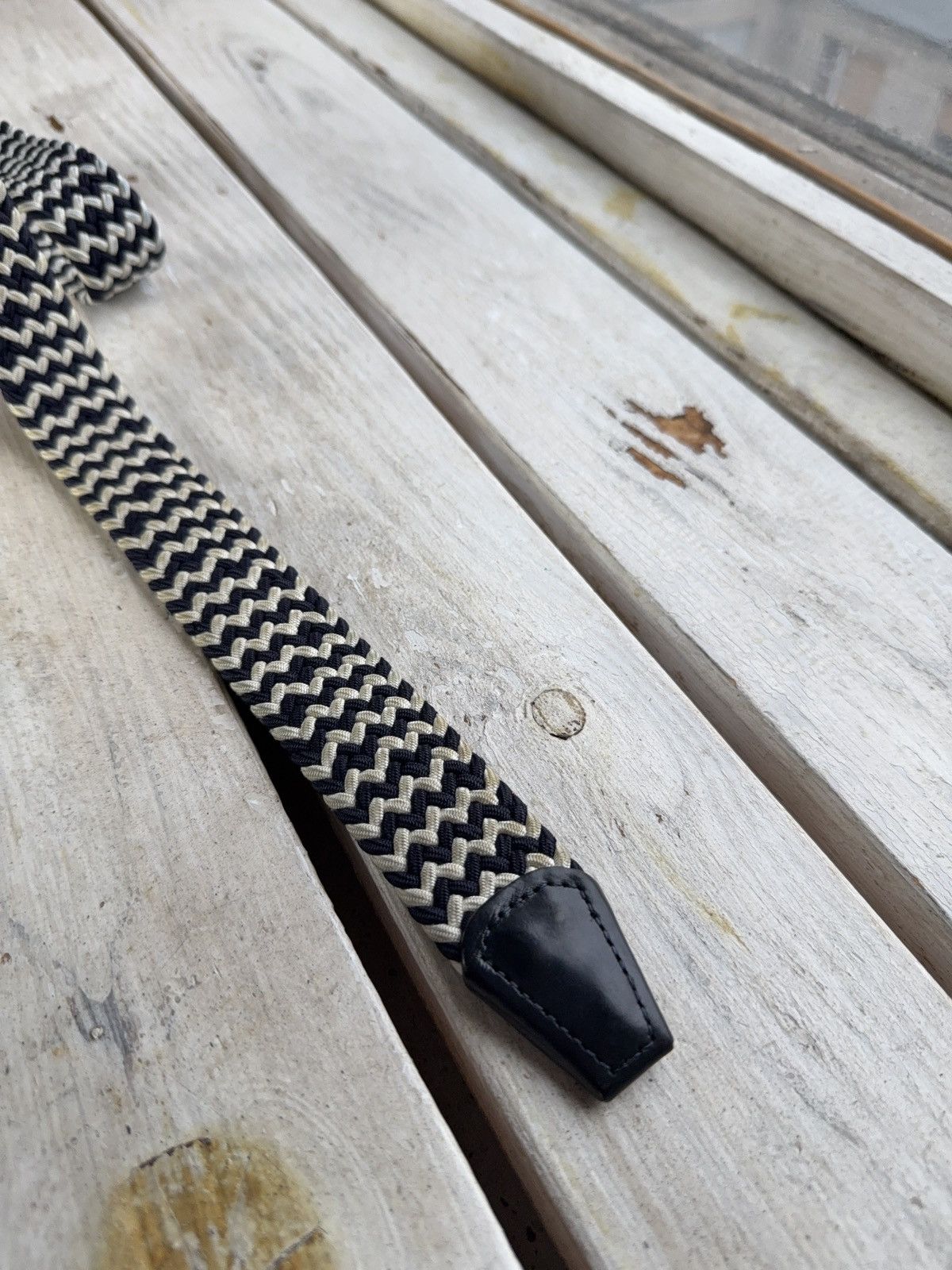 Andersons Anderson’s Braided Leather Belt 95 Dark Brown Made in Italy Size ONE SIZE - 7 Thumbnail