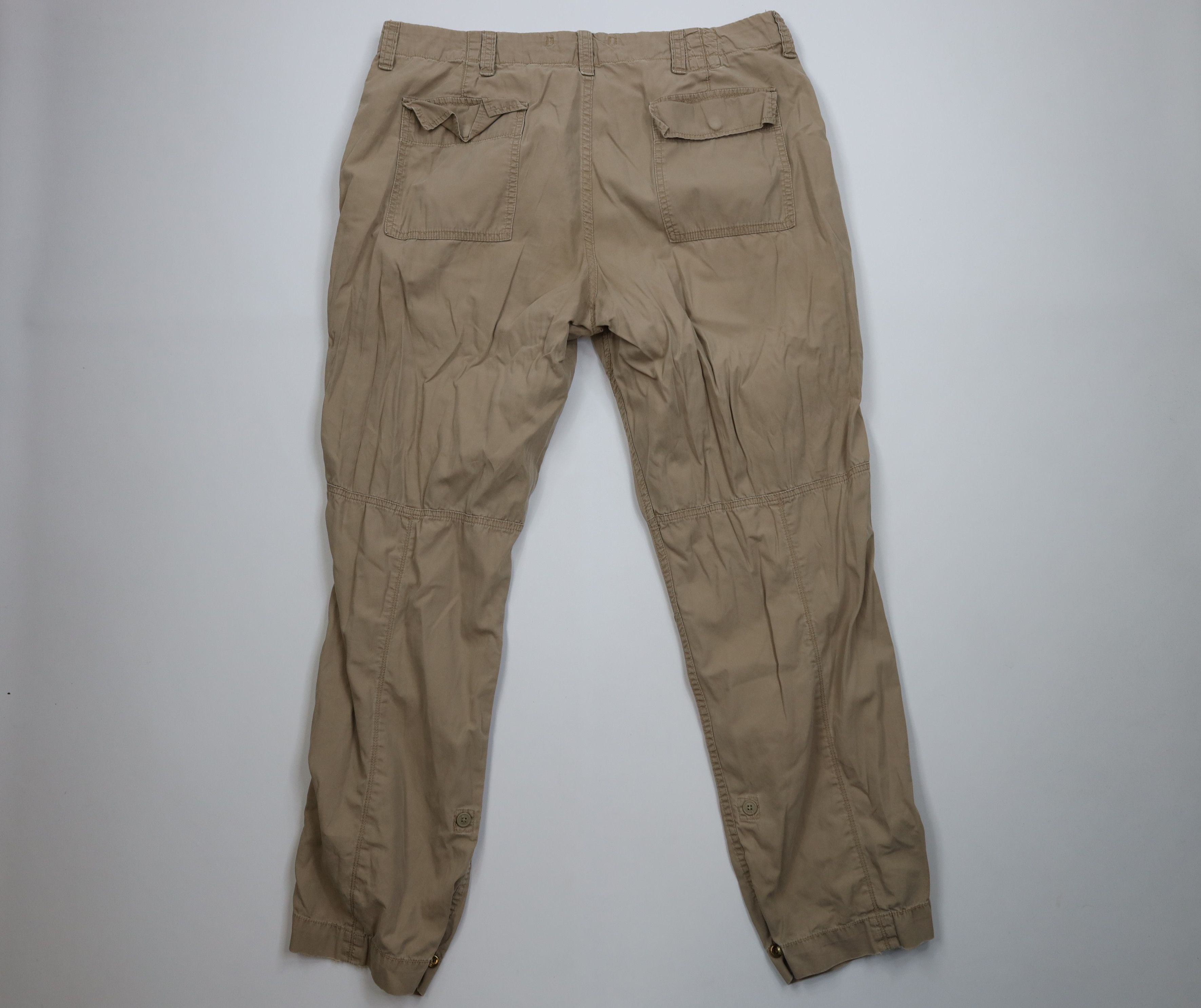 Ralph Lauren Vintage 90s Ralph Lauren Roll Cuff Wide Leg Cargo Pants Size US 38 / EU 54 - 12 Thumbnail