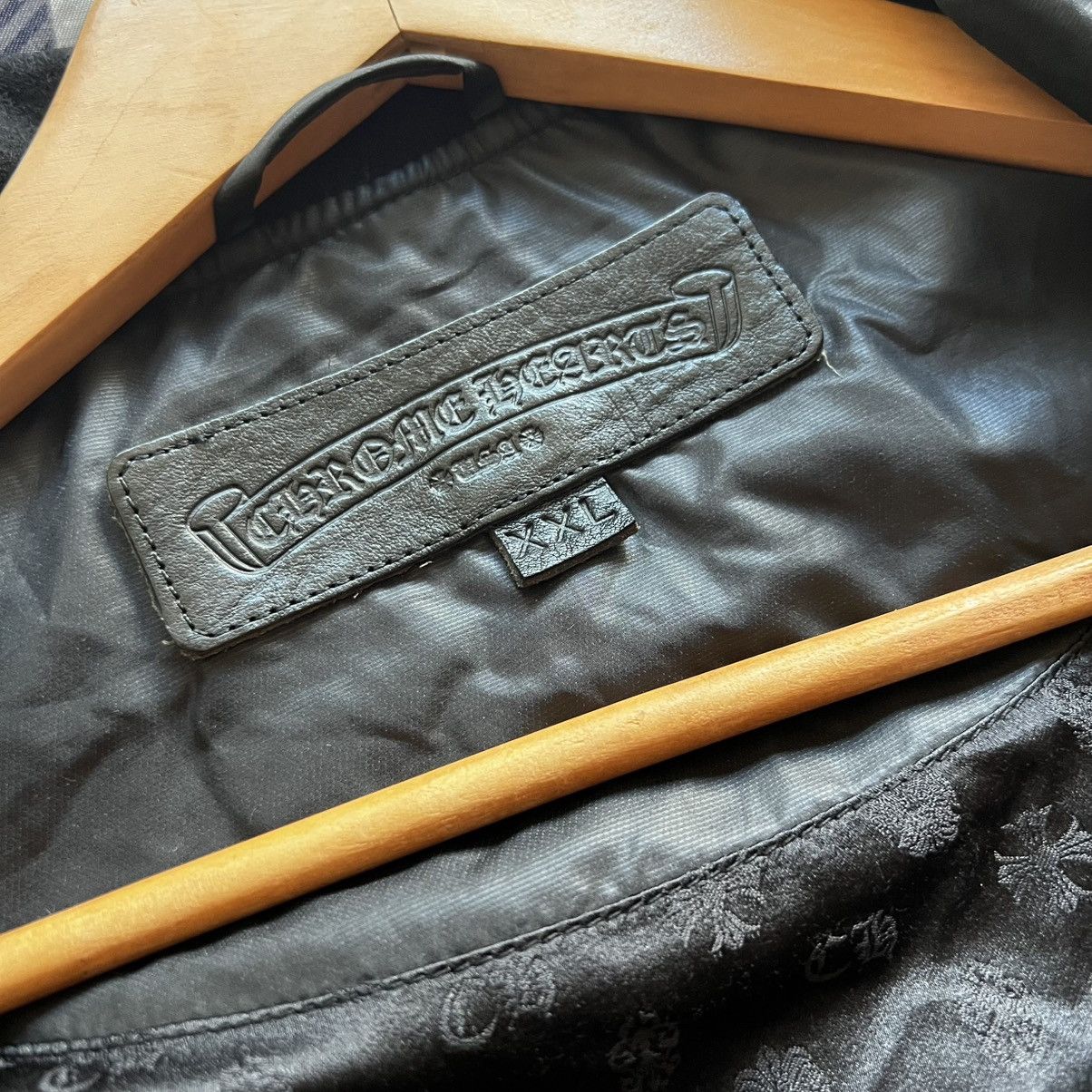 Chrome Hearts Chrome hearts leather cashmere coach jacket pave dia Size US XXL / EU 58 / 5 - 5 Thumbnail