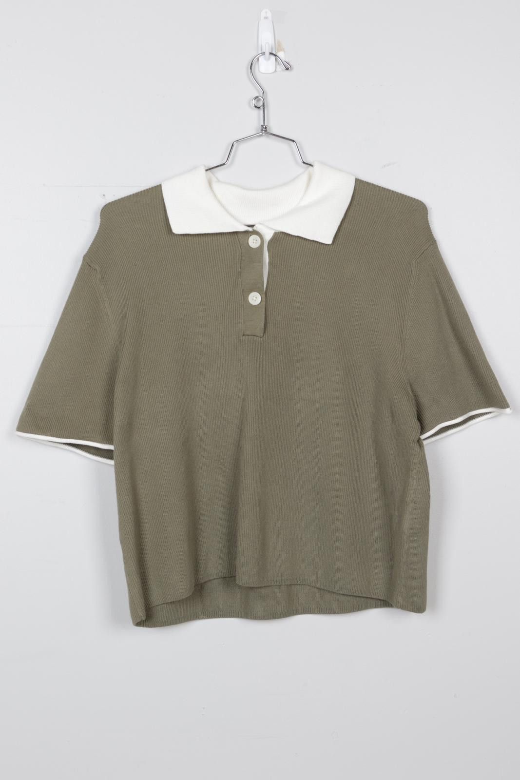 Banana Republic 2010's Banana Republic Ribbed Short Sleeve Polo Size XL / US 12-14 / IT 48-50 - 1 Thumbnail