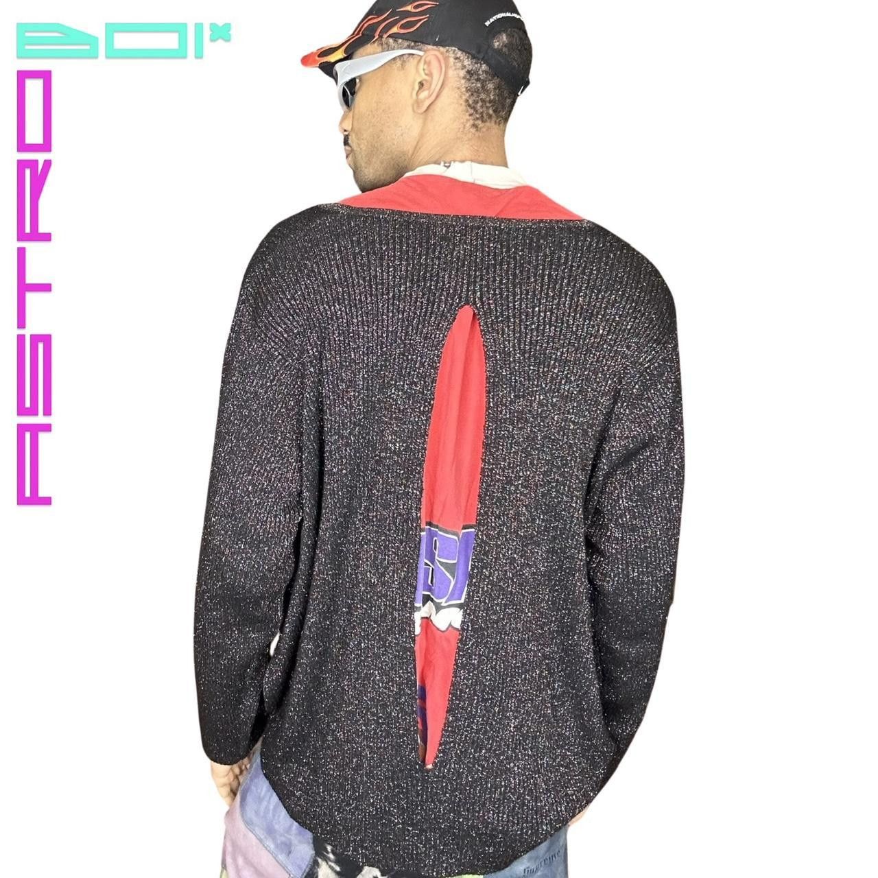 Other ASTROBOI* MODULAR BLACK METALLIC LUREX CARDIGAN _ XXL Size US XXL / EU 58 / 5 - 8 Thumbnail