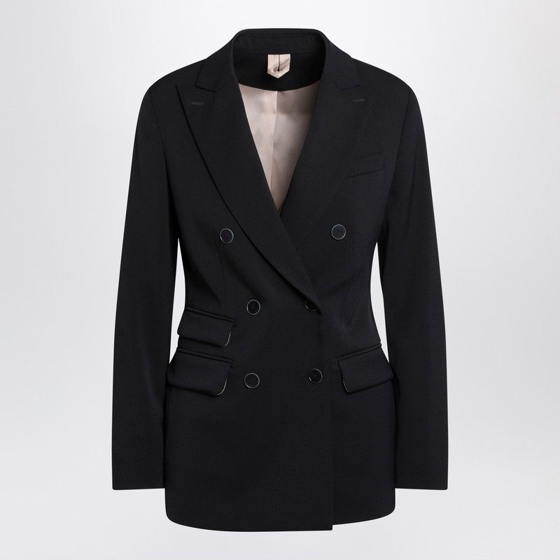 Max Mara Max Mara Blue Double-Breasted Wool Jacket Size S / US 4 / IT 40 - 1 Thumbnail