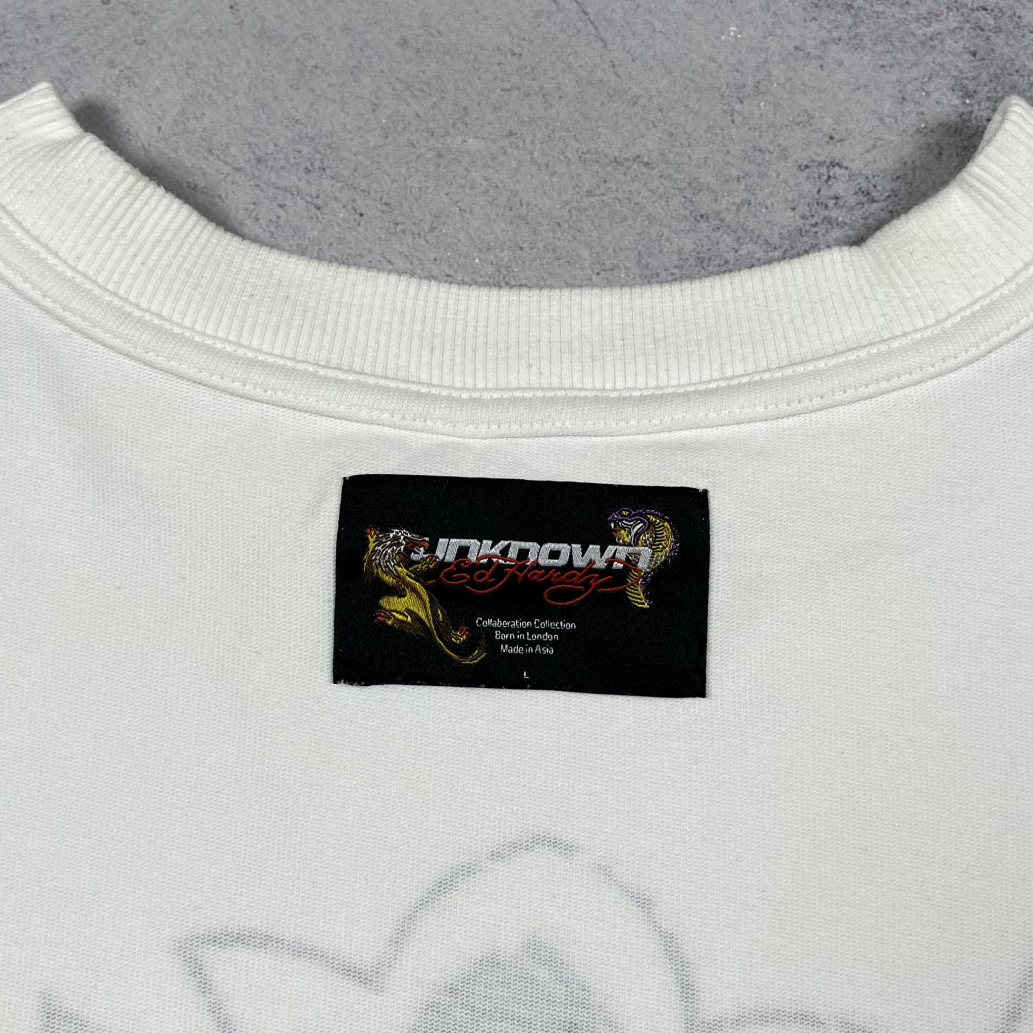 Ed Hardy × Unknown London Unknown London X Ed Hardy Cross Big Logo Oversize T Shirt Size US L / EU 52-54 / 3 - 18 Thumbnail