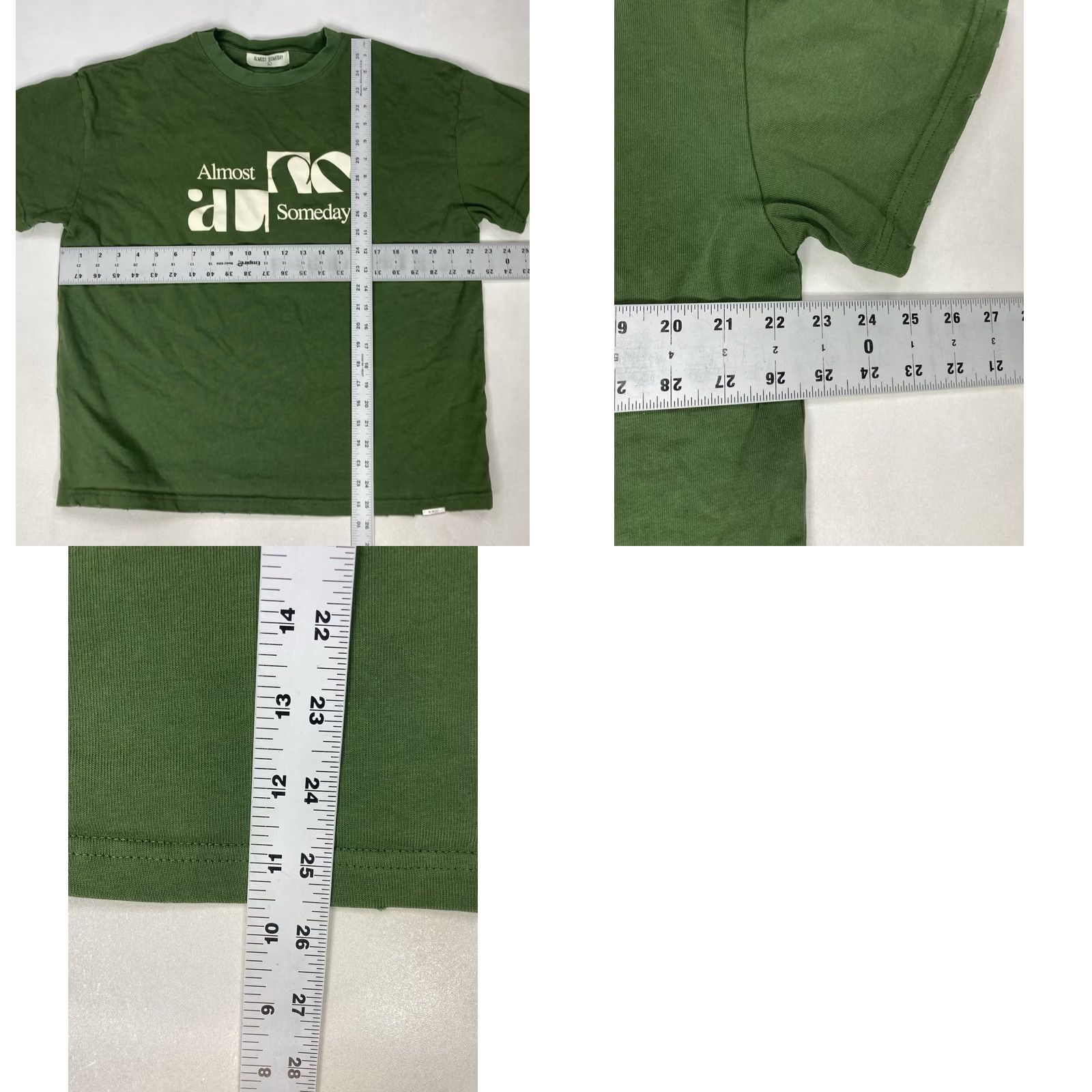 Vintage Almost Someday Graphic T-shirt Men L Green Distressed Short Sleeve Crew Neck Logo Regular Size US L / EU 52-54 / 3 - 8 Thumbnail