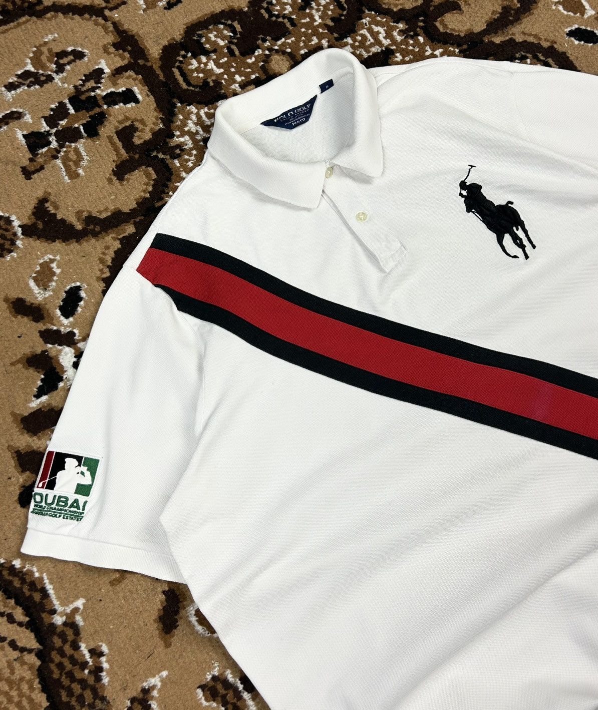 Polo Ralph Lauren × Vintage × Yves Saint Laurent Rare Vintage Polo Ralph Lauren Golf Polo Shirt Dubai Y2k Size US XL / EU 56 / 4 - 6 Thumbnail