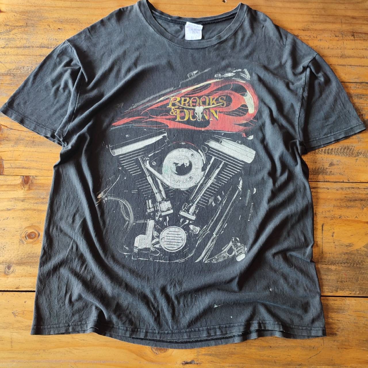 Harley Davidson × Vintage Brook And Dunn : Asphalt Cowboy Tour T-Shirt Size US XL / EU 56 / 4 - 2 Thumbnail