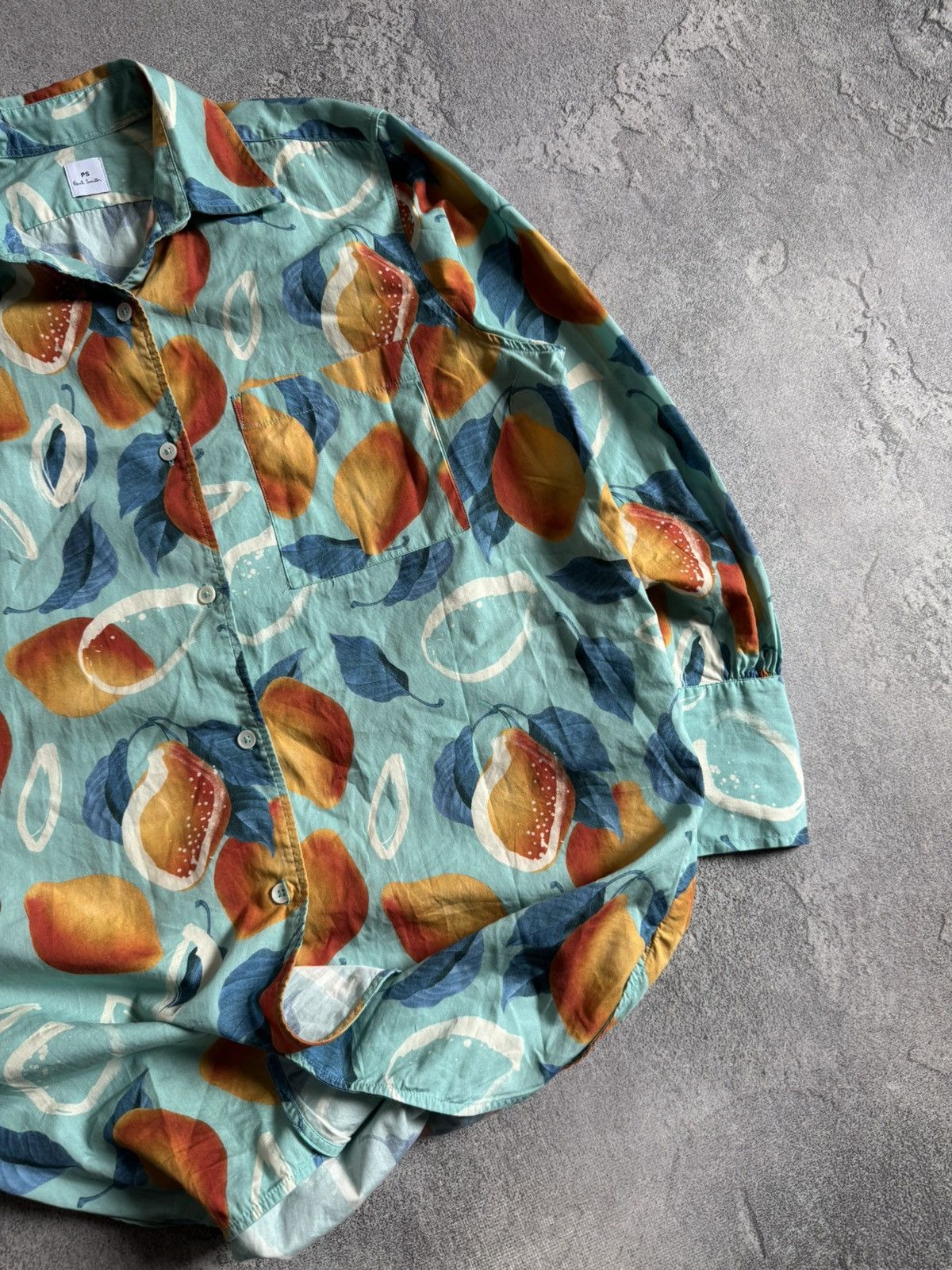 Paul Smith PS Paul Smith 36 all printed mango 🥭 shirt button up blouse Size S / US 4 / IT 40 - 4 Thumbnail