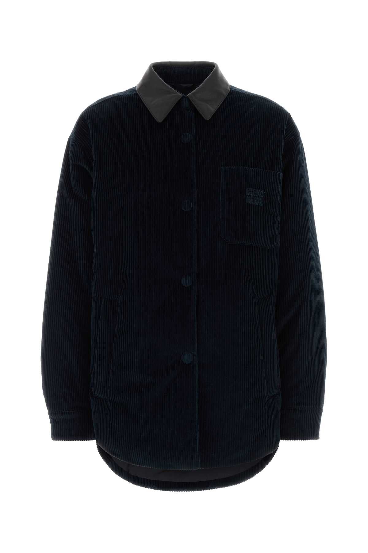 Midnight Blue Corduroy Down Jacket