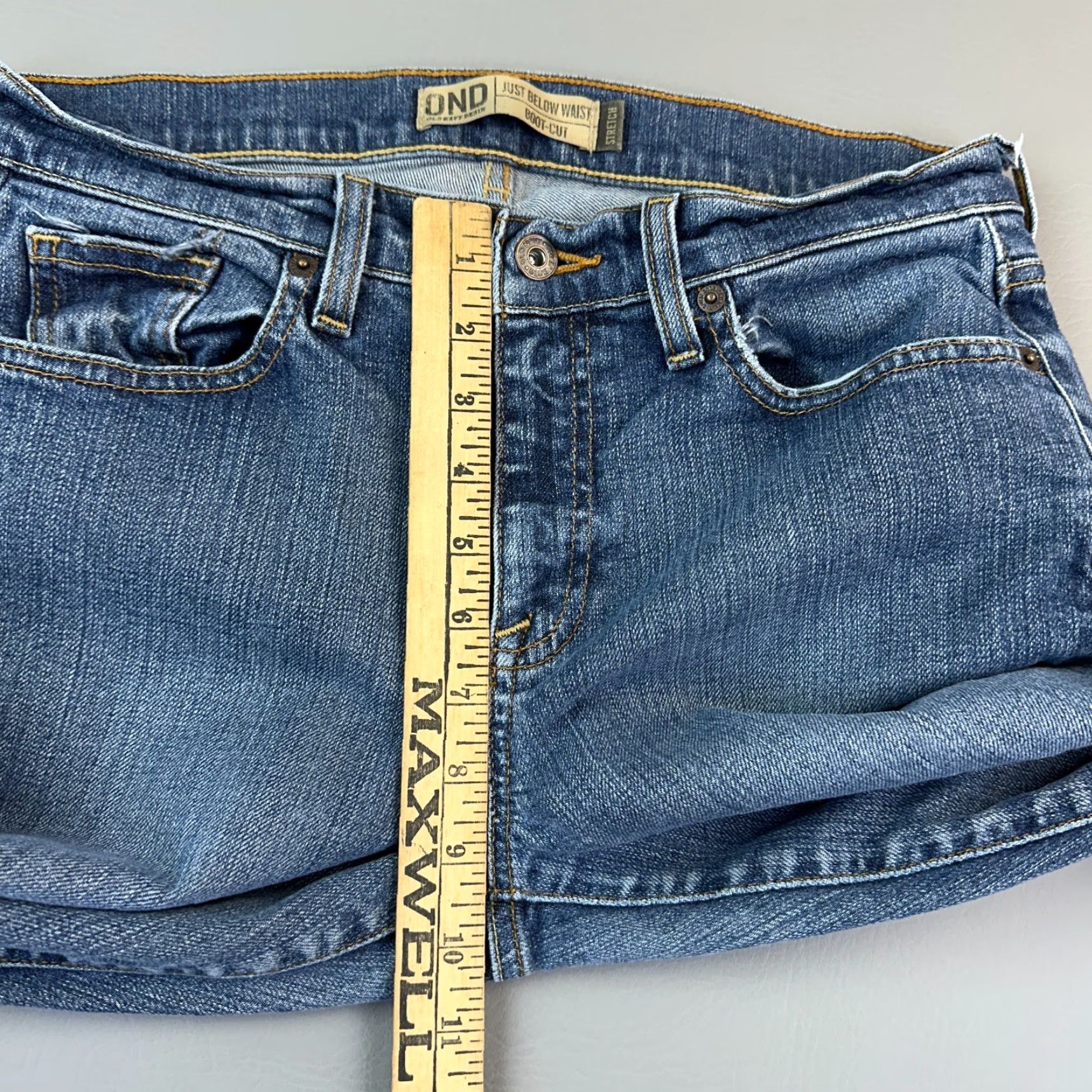 Old Navy VINTAGE Old Navy Jeans Women's 8 Long Just Below Waist Bootcut Mid Rise Stretch Size 30" / US 8 / IT 44 - 5 Thumbnail
