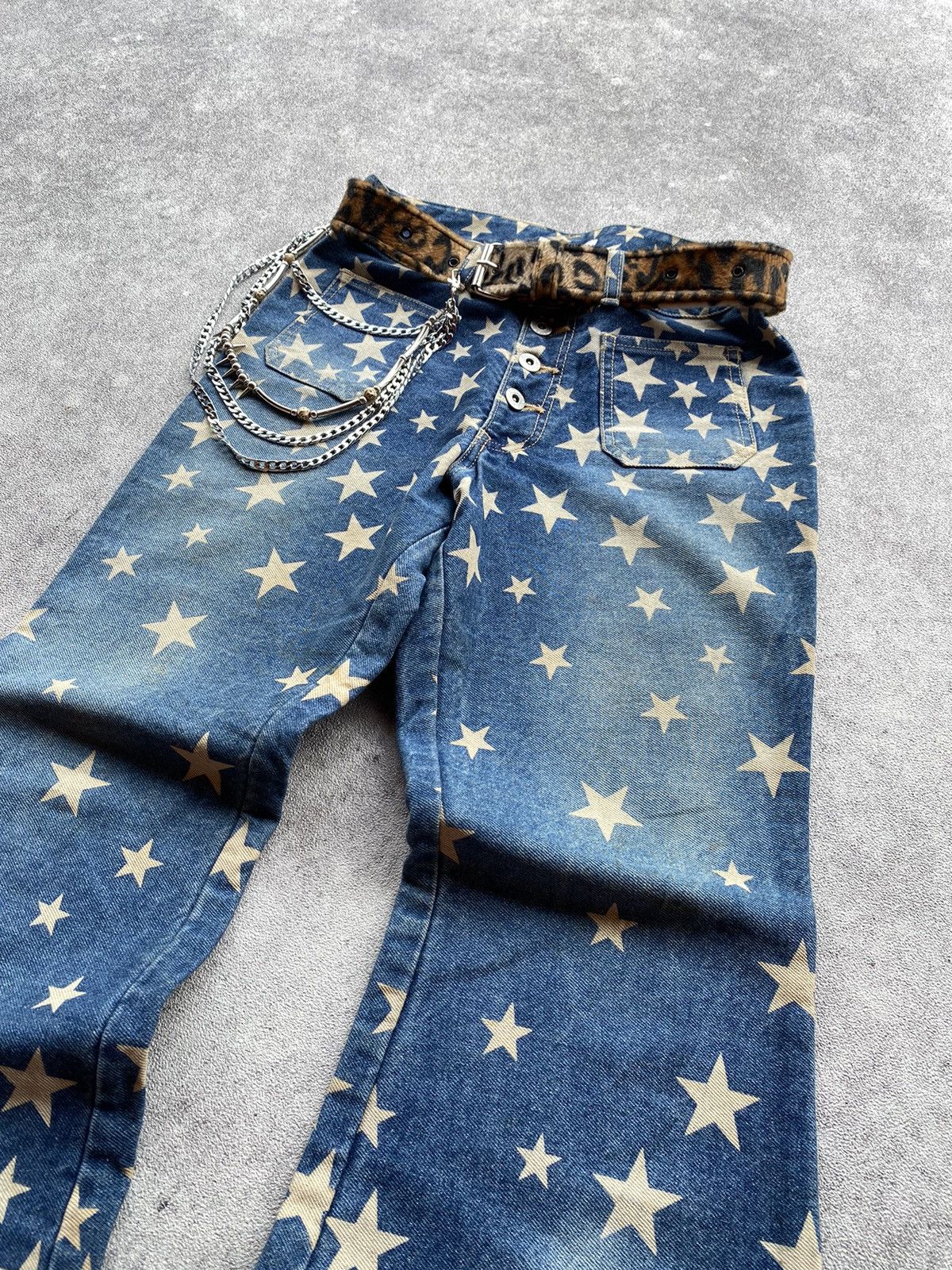 Hysteric Glamour × Japanese Brand × Le Grande Bleu (L.G.B.) 2000s Magic Square Star Y2K Superflare Pant Size US 28 / EU 44 - 3 Thumbnail