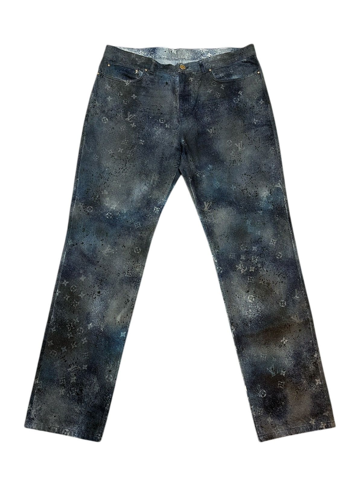 Louis Vuitton Louis Vuitton Galaxy Spray Monogram Slim Fit Jeans Virgil Size US 38 / EU 54 - 1 Thumbnail