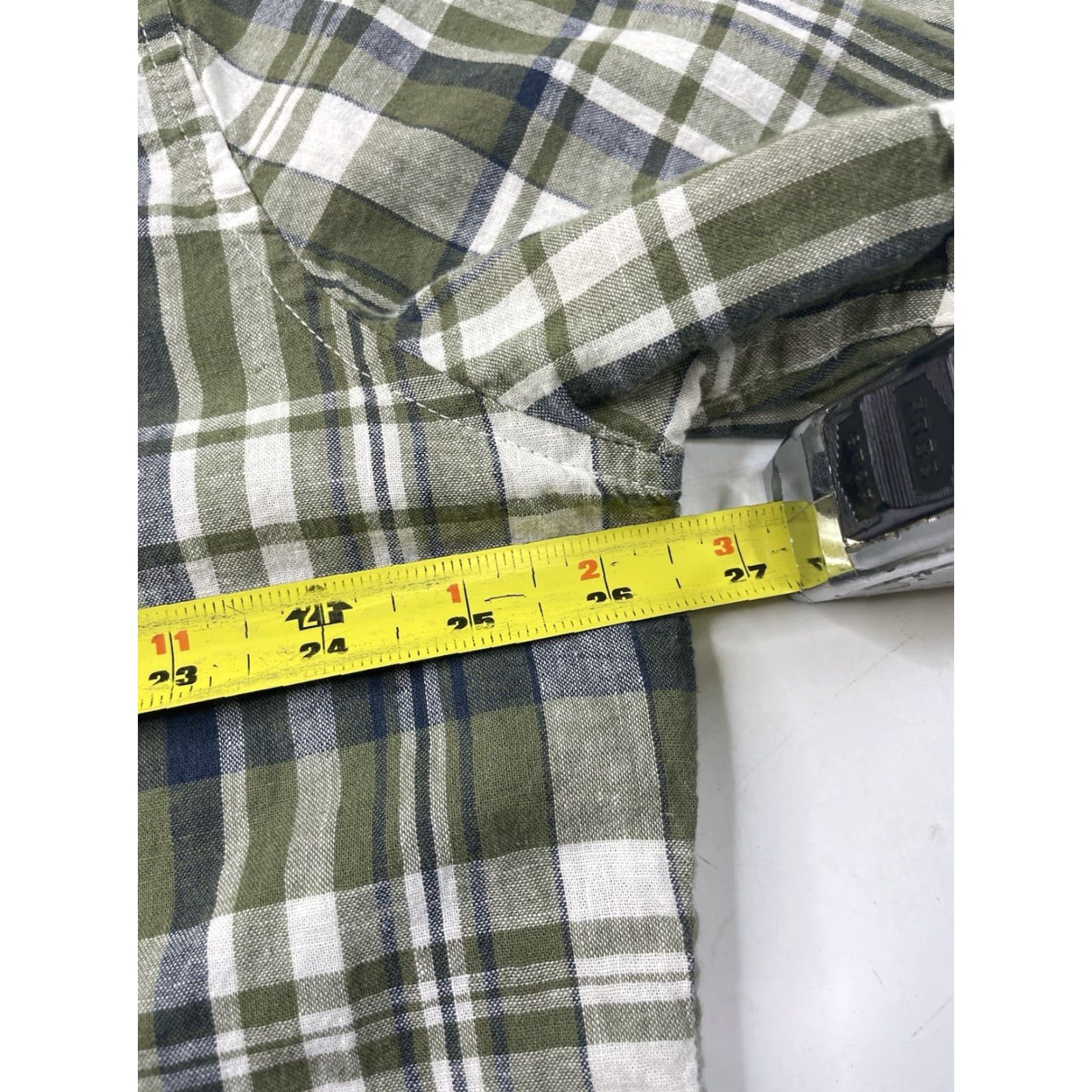 Barbour Barbour Shirt Plaid Short Sleeve Linen Blend Regular Fit Mens XL Green Barbour Button-Up Casual Shirt Size US XL / EU 56 / 4 - 5 Thumbnail