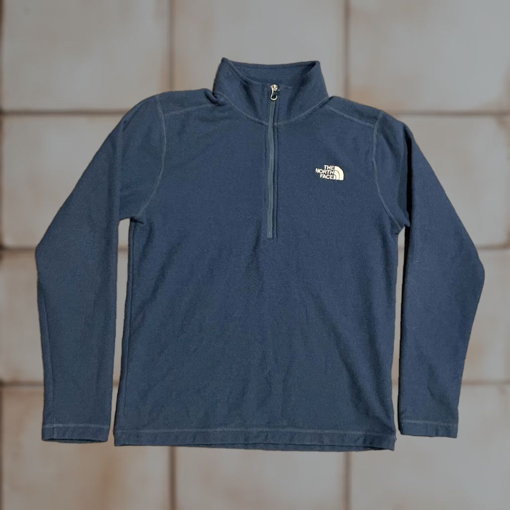 The North Face The North Face Textured Cap Rock Fleece 1/4 Zip Pullover M Blue Lightweight NF0A3YR1 Mens Regular Fit Mock Neck Long Sleeve 100% Polyester Hiking Size US M / EU 48-50 / 2 - 1 Thumbnail