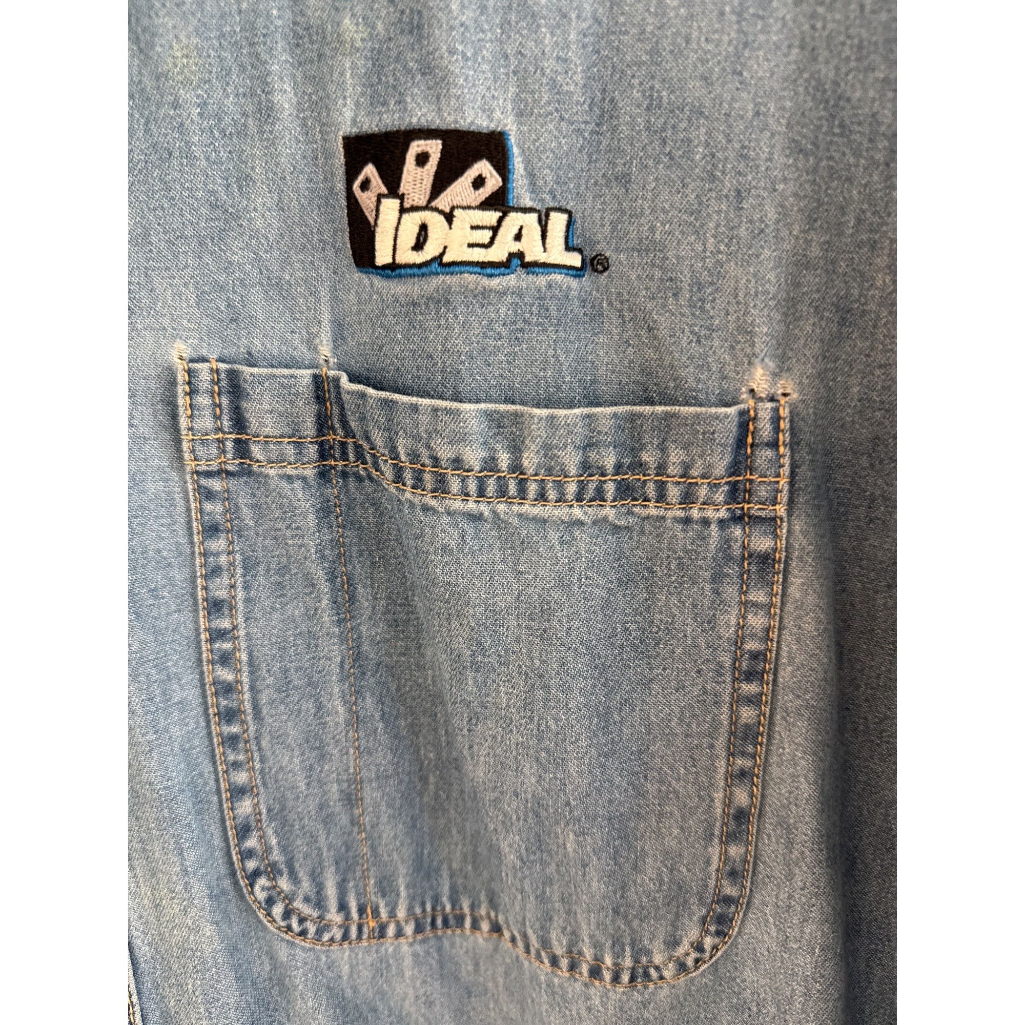 Swingster Vintage 90s Swingster XL Denim Shirt Ideal Logo Blue Size US XL / EU 56 / 4 - 5 Thumbnail