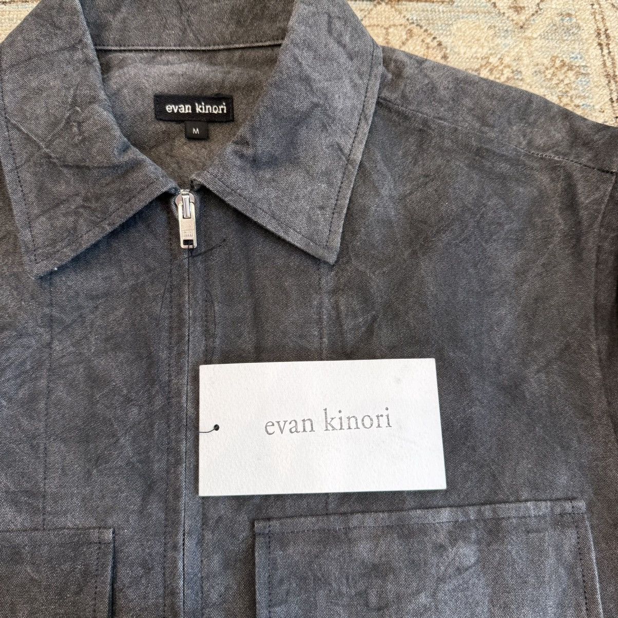 Evan Kinori Zip Jacket - Sumi Ink Dyed Canvas Size US M / EU 48-50 / 2 - 6 Thumbnail