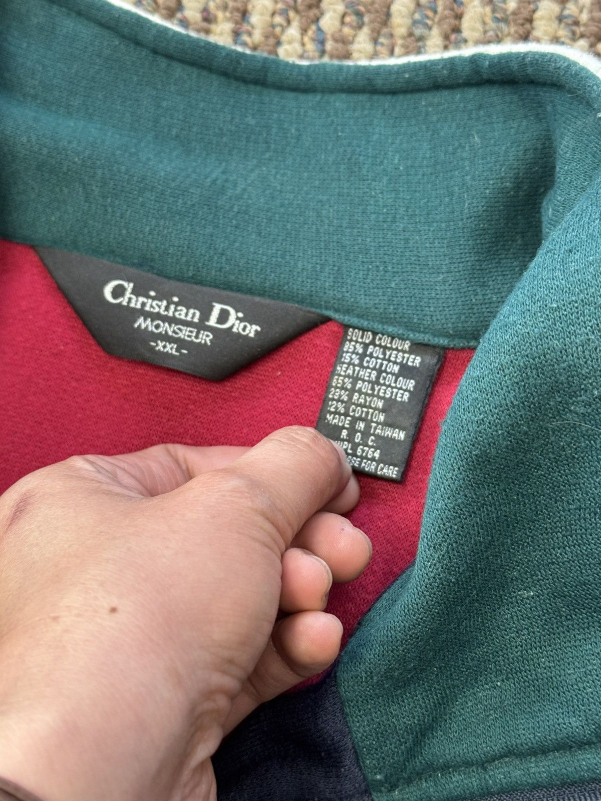 Christian Dior Monsieur × Vintage Vintage 80s Christian Dior Track Top Sweater Zip sleeve logo Size US XXL / EU 58 / 5 - 2 Thumbnail