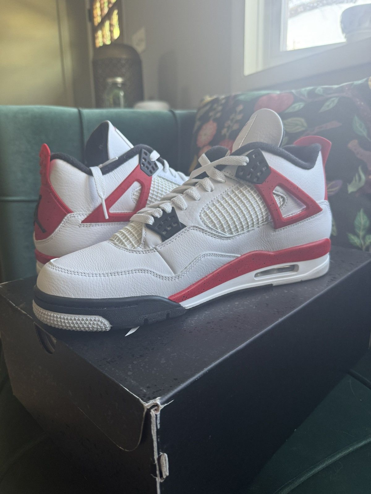 Jordan Brand Jordan 4 Retro Red Cement Size US 11.5 / EU 44-45 - 3 Thumbnail