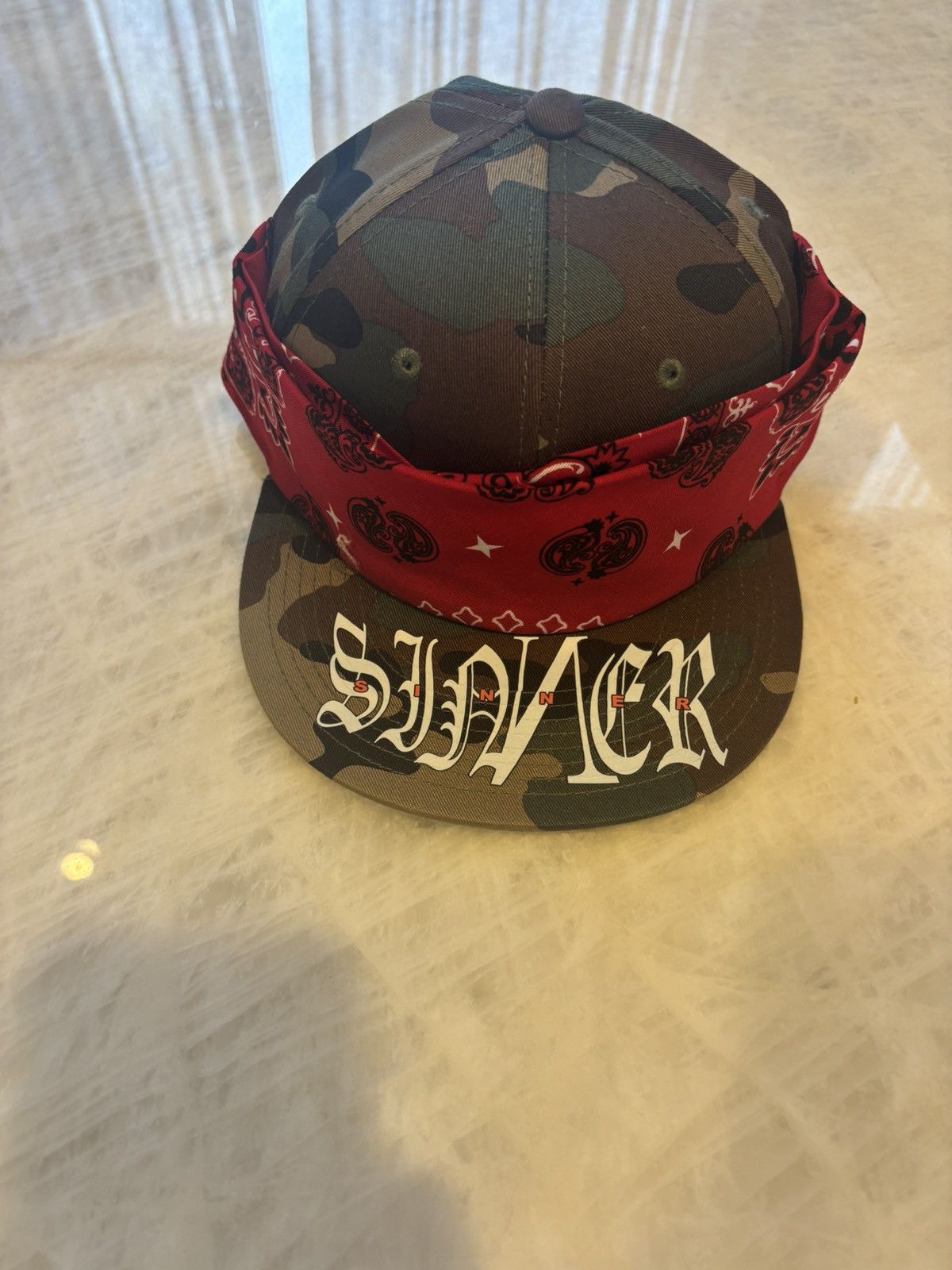 Playboi Carti Opm Babi Junkhead camo hat size 7 3/4 Size ONE SIZE - 1 Thumbnail