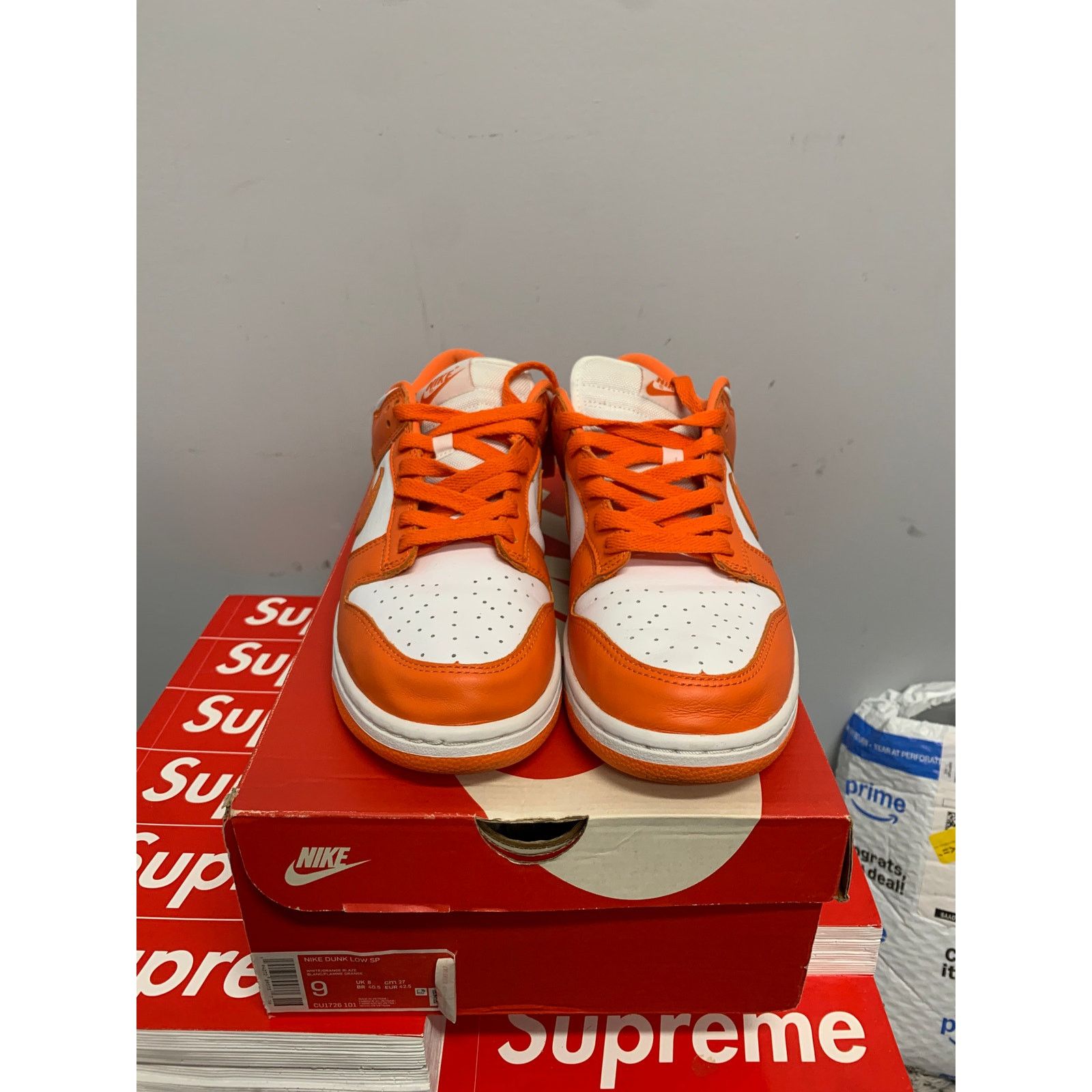 Nike Nike Dunk Low Orange White SP Syracuse Size 9 Used SHIPS NOW Size US 9 / EU 42 - 2 Thumbnail