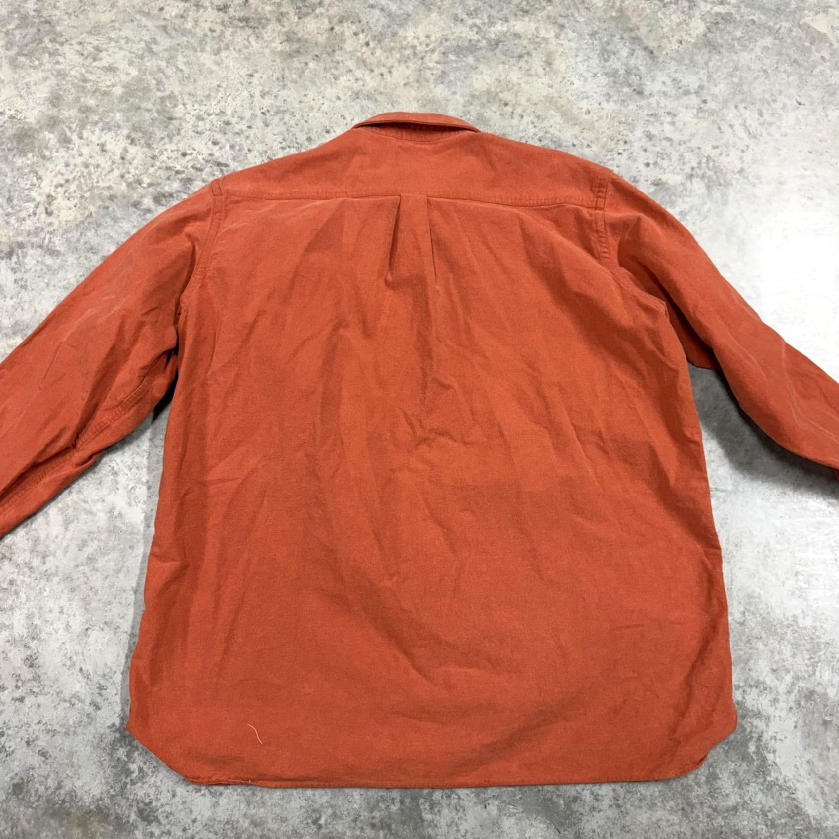 Vintage L.L. Bean Shirt Mens 3XLT Orange Chamois Flannel Button Pocket Size US XXL / EU 58 / 5 - 4 Thumbnail