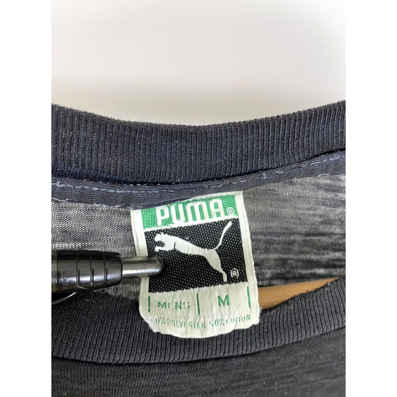 Puma VTG Puma 80s Grunge Distressed Faded 50/50 T-Shirt M Black Short Sleeve Shirt Mens Size US M / EU 48-50 / 2 - 4 Thumbnail