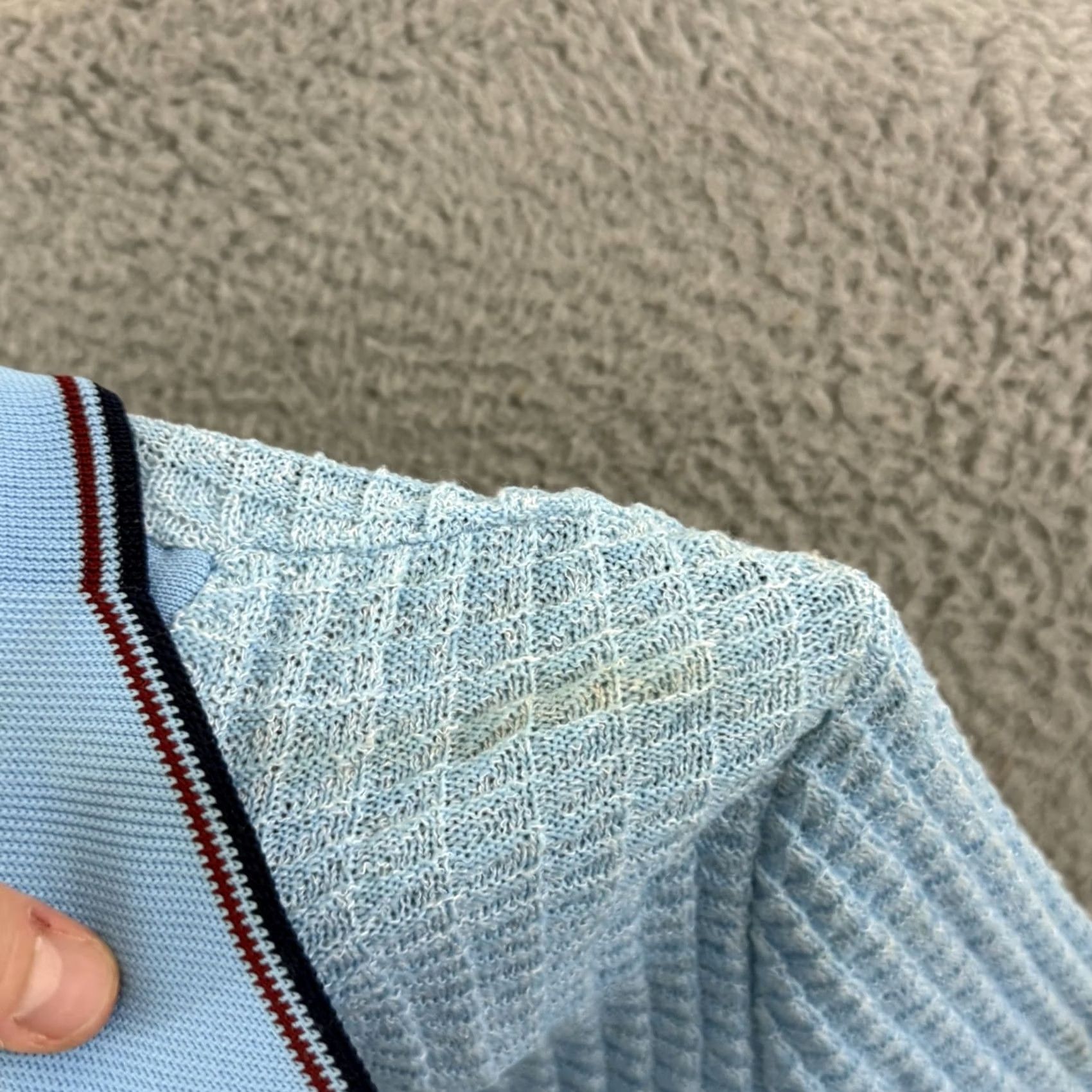 Vintage VINTAGE Custom Quality Shirt Womens Small Blue 60s Terry Cloth Button Size S / US 4 / IT 40 - 7 Thumbnail