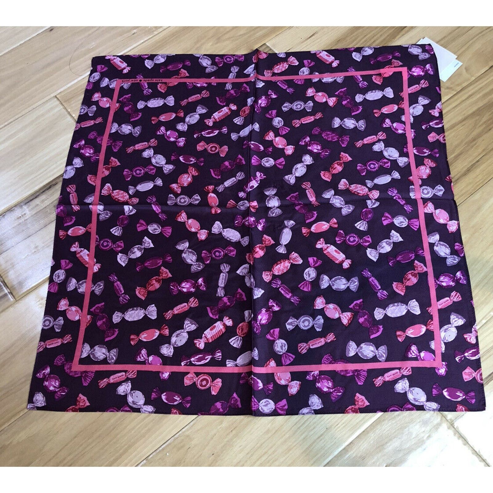 Kate Spade Kate Spade Candy Shop SWEETS SLG 100% Silk Bandana/ Scarf Size ONE SIZE - 3 Thumbnail