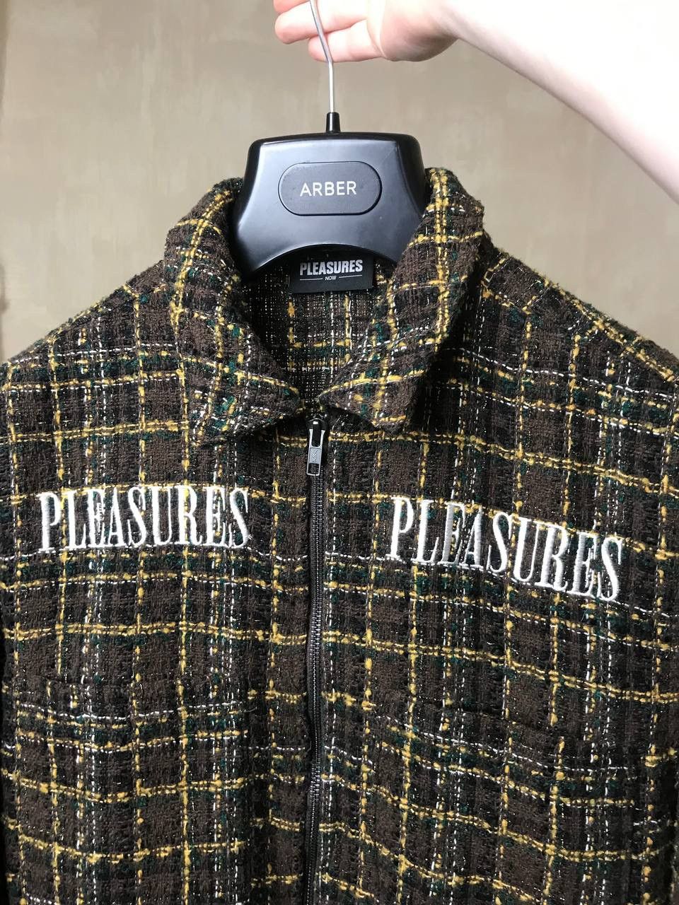Pleasures 🔥 Pleasures Voices Overshirt Jacket Brown Logo Size US M / EU 48-50 / 2 - 7 Thumbnail