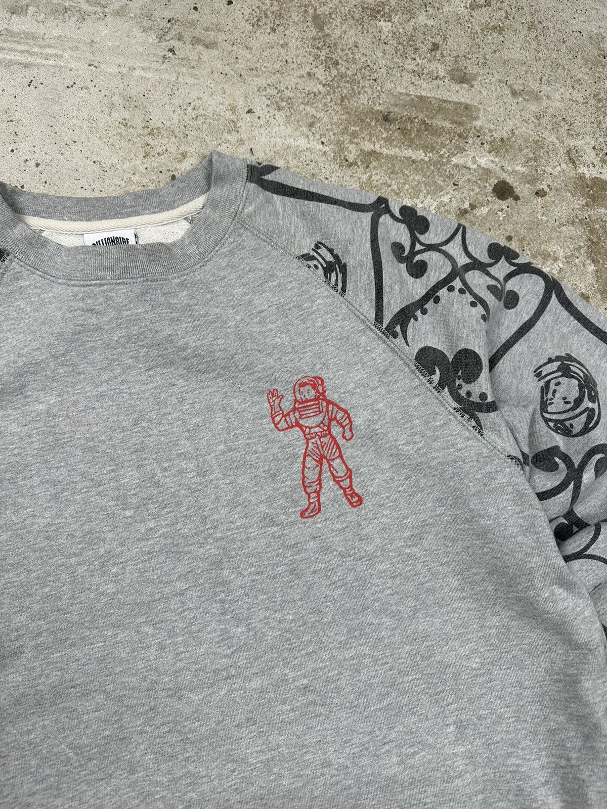 Billionaire Boys Club Billionaire Boys Club Grey Crewneck Multilogo Sweatshirt Size US M / EU 48-50 / 2 - 4 Thumbnail