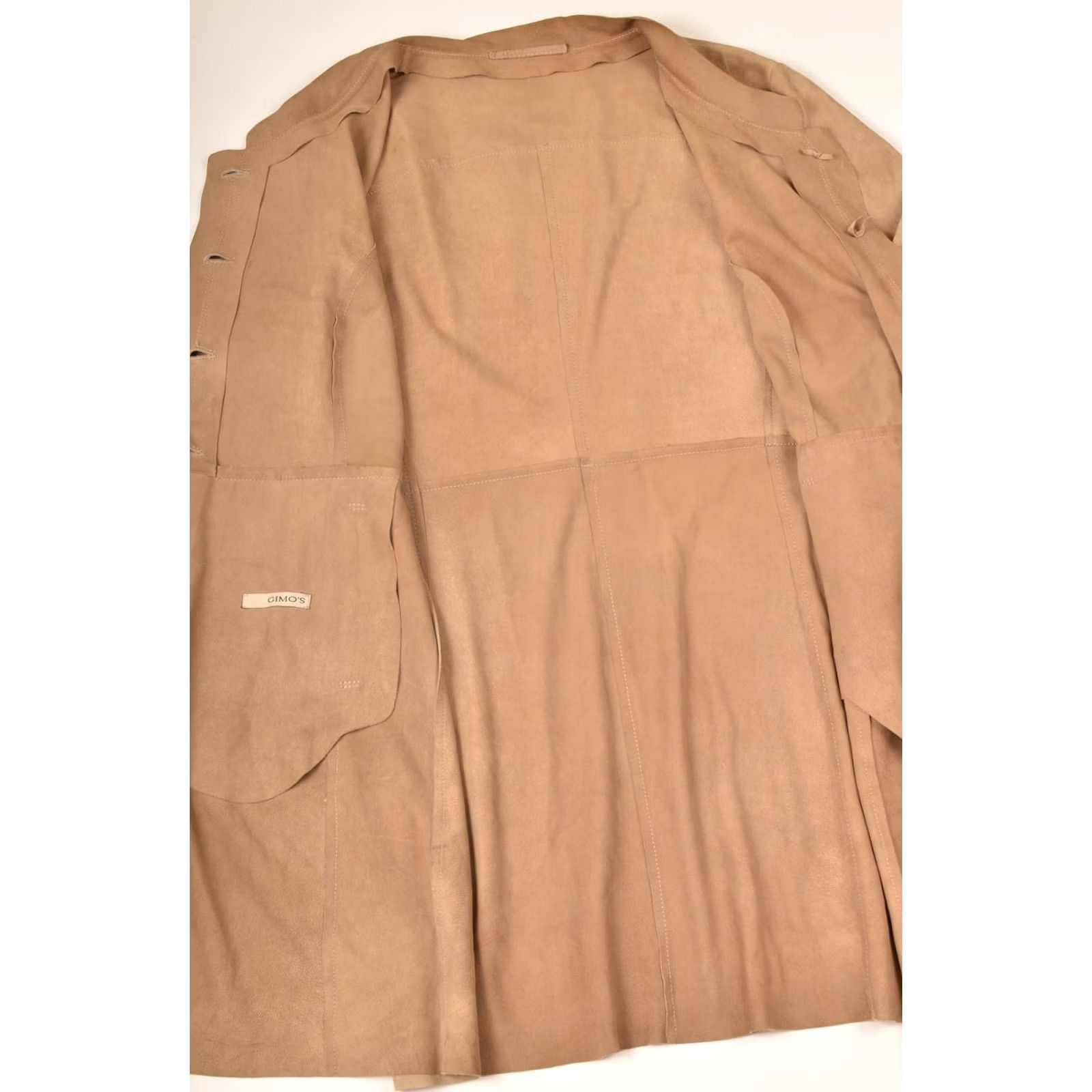 Vintage Gimo's Brown Leather Trench Coat Jacket Coat 50 Women XS? Size XL / US 12-14 / IT 48-50 - 7 Thumbnail