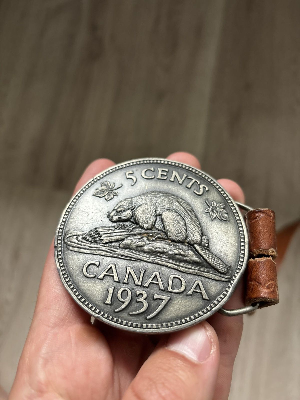 Other Jimm Watson 1977 – Canada 5 Cents 1937 Beaver Belt Buckle Size ONE SIZE - 20 Thumbnail