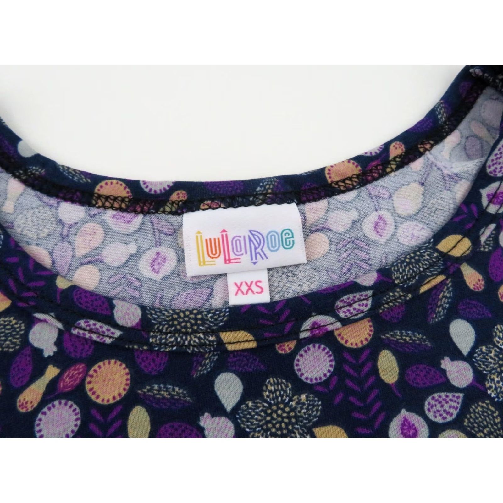 Vintage VINTAGE LuLaRoe Women's Floral Carly Dress XXS Purple Blue Swing High Low Flowers EUC Size XXS / US 00 / IT 34 - 4 Thumbnail