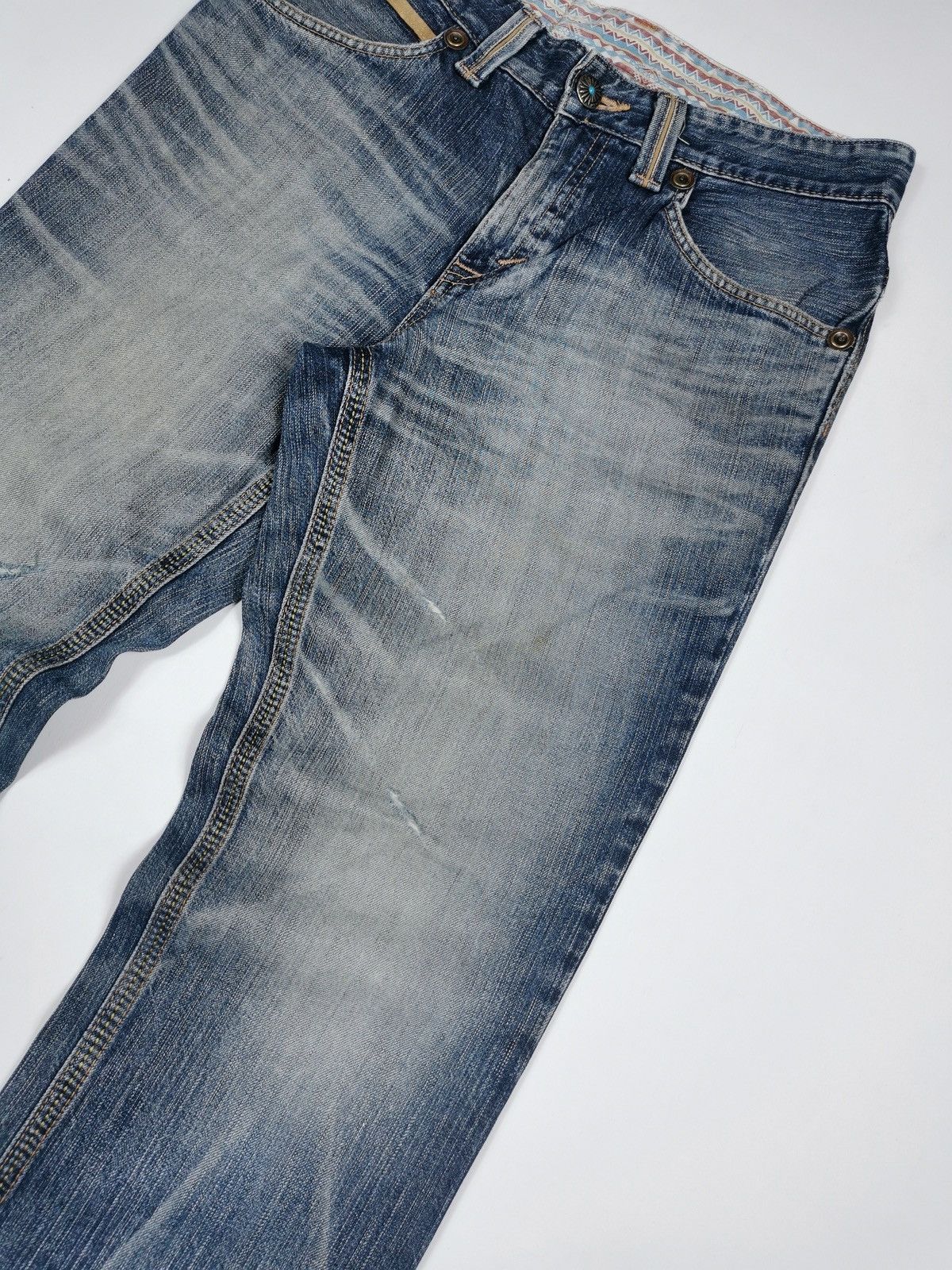 Edwin Bootcut Edwin 441XVS Distressed Knee Jeans Size US 31 - 3 Thumbnail