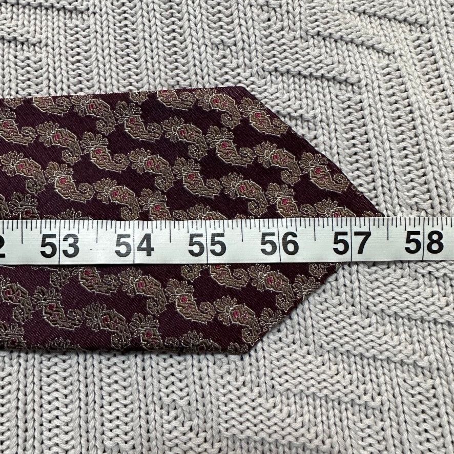 Alexander Julian Alexander Julian maroon paisley silk tie Size ONE SIZE - 5 Thumbnail