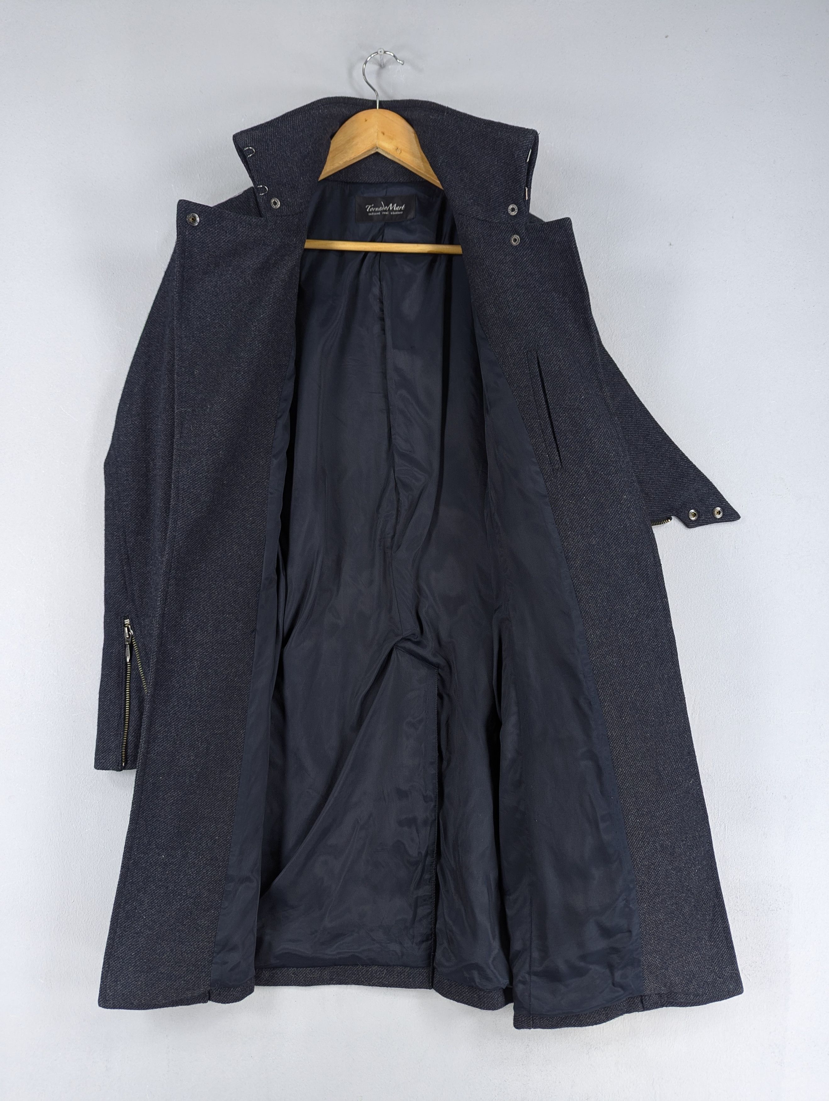 Tornado Mart JapaneseBrand Tornado Mart Wool Twill Drape Coat With Belted Size M / US 6-8 / IT 42-44 - 11 Thumbnail
