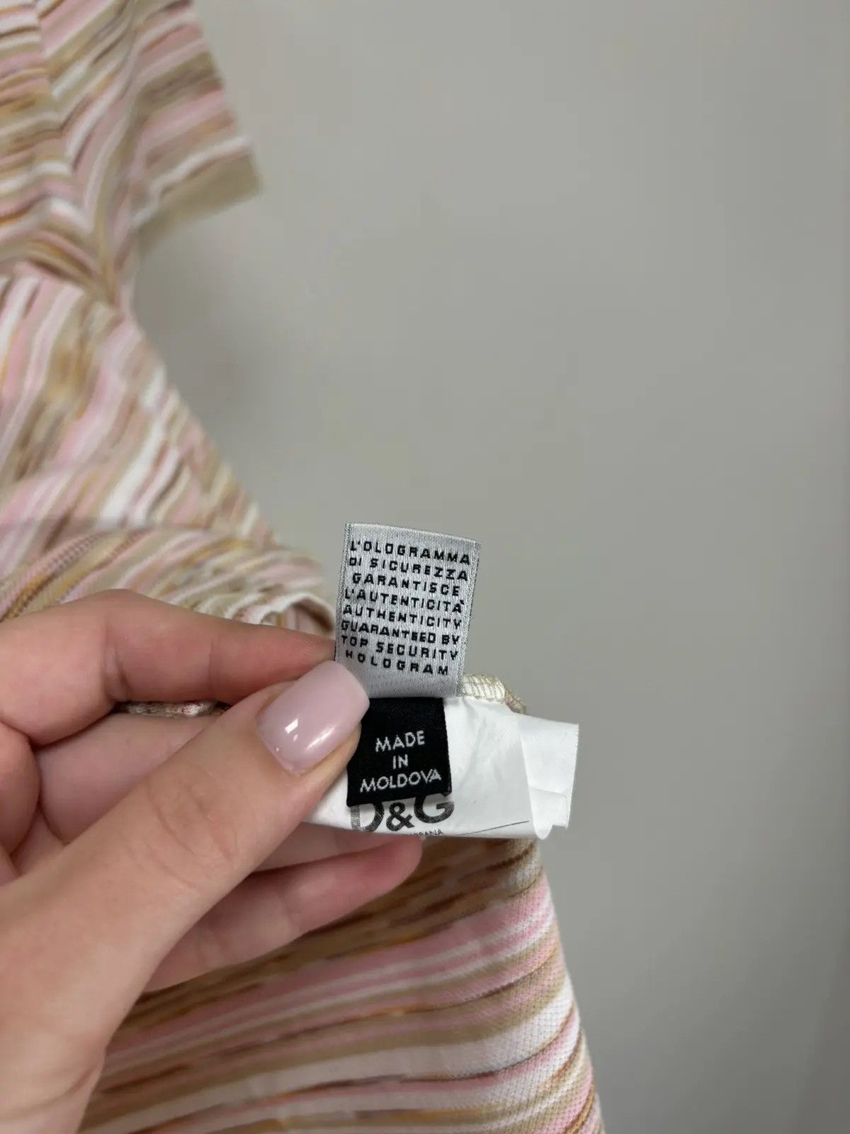 Dolce & Gabbana × Vintage Vintage Dolce & Gabbana Women’s Classic Striped Polo Shirt Size M / US 6-8 / IT 42-44 - 8 Thumbnail