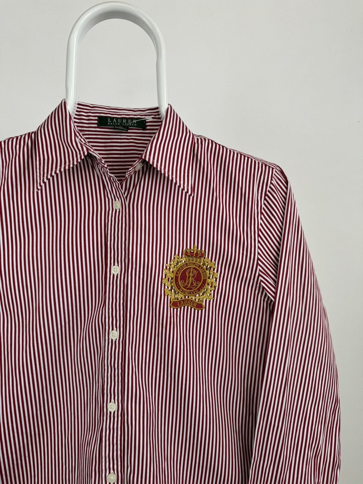 Lauren Ralph Lauren × Vintage Vintage Lauren Ralph Lauren Striped Long Sleeve Shirt Size XS / US 0-2 / IT 36-38 - 2 Thumbnail
