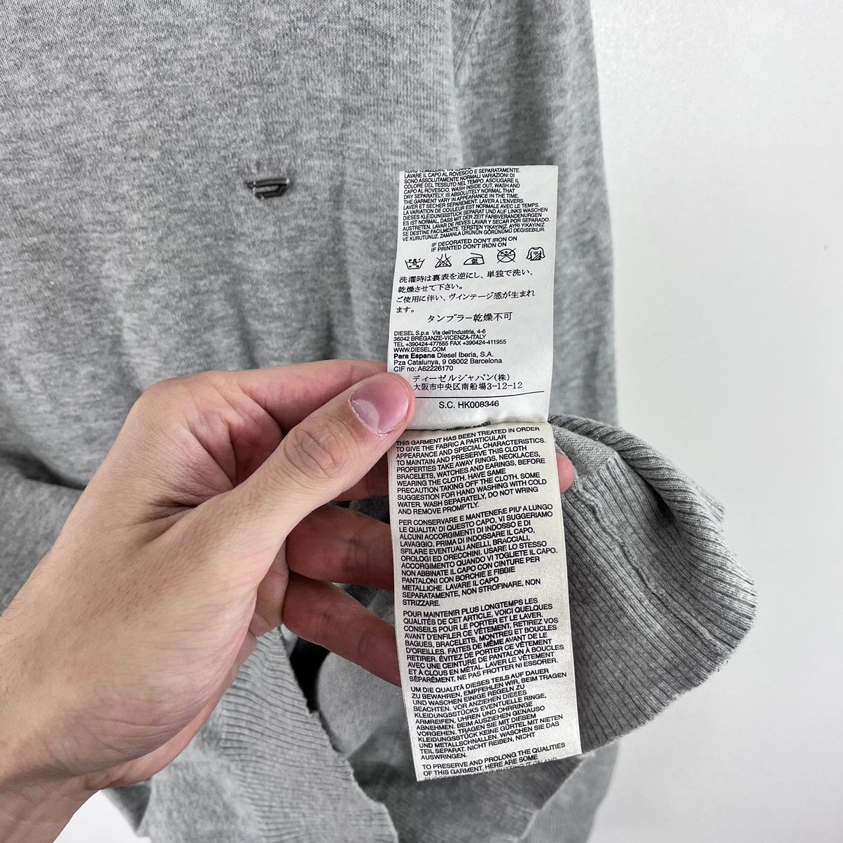 Diesel Diesel Sweater Knitwear Sweatshirt Crew Neck Small Logo Sz L Size US L / EU 52-54 / 3 - 9 Thumbnail