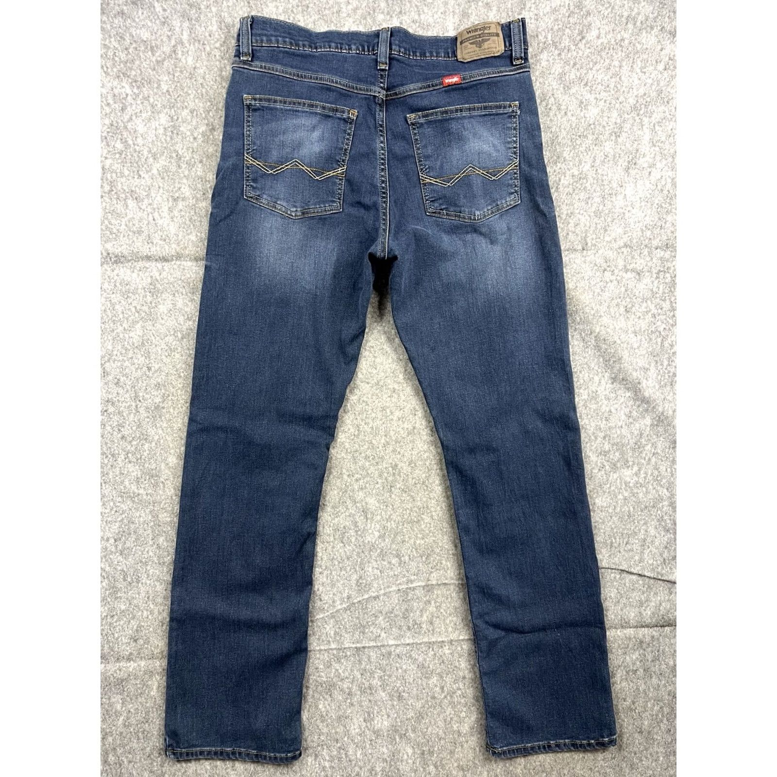 Wrangler Wrangler Jeans Men's Slim Straight Fit Denim Blue 32x32 5-Pocket Zipper Button Logo Size US 32 / EU 48 - 2 Thumbnail