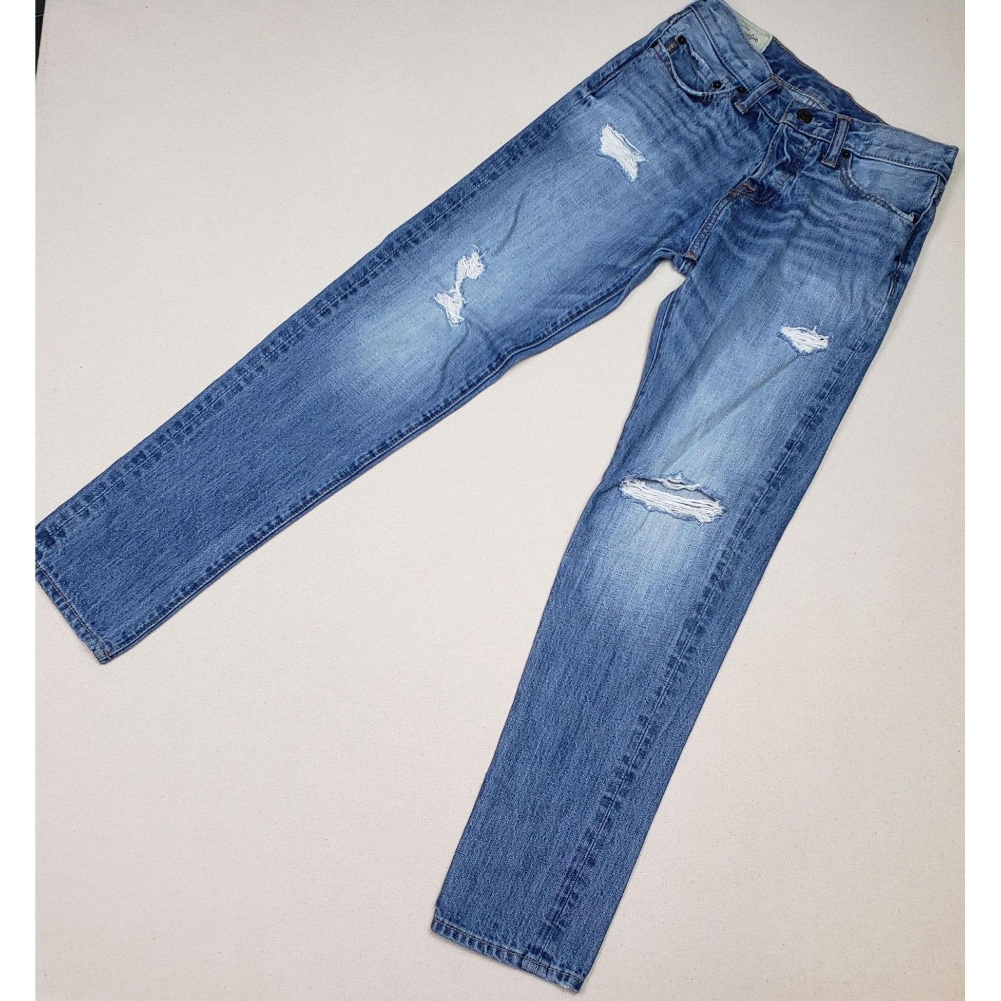 Abercrombie & Fitch Abercrombie & Fitch Women's Distressed Button Fly Blue Jeans Size 26" / US 2 / IT 38 - 1 Thumbnail