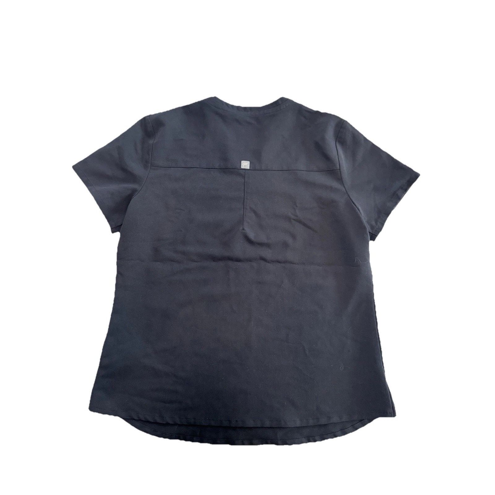 Fabletics Fabletics Scrub Top Womens M Black V-Neck Stretch pocket Size US M / EU 48-50 / 2 - 7 Thumbnail