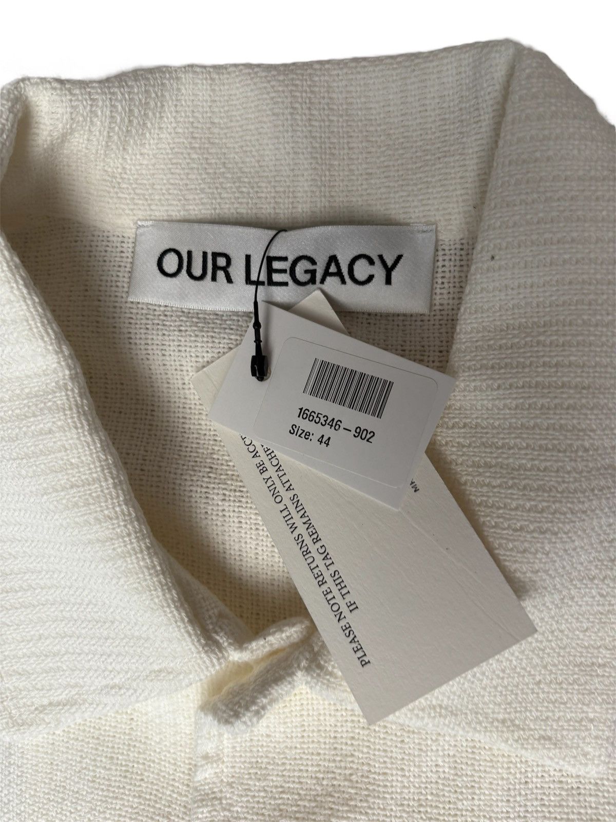 Our Legacy Our Legacy Box Shirt Shortsleeve White Crochet Weave Size US S / EU 44-46 / 1 - 8 Thumbnail