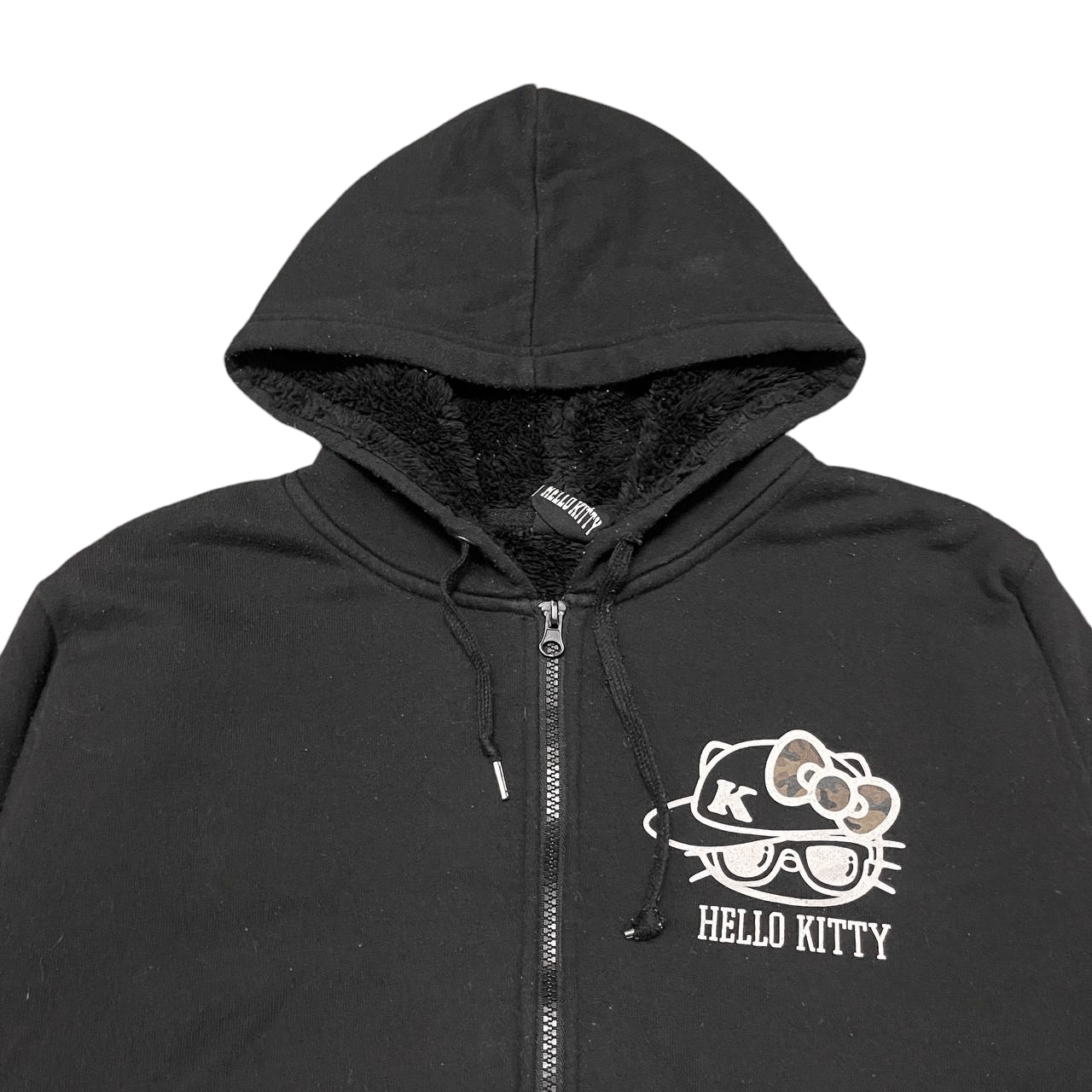 Anime Vintage Hello Kitty Camo Zipper Hoodie Size US L / EU 52-54 / 3 - 4 Thumbnail
